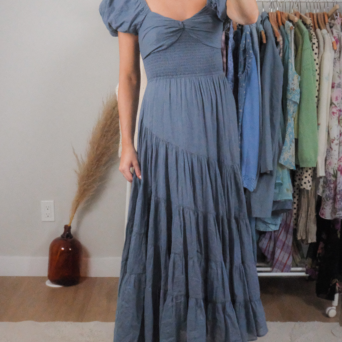 Free People x Cotton Maxi Dress (XS/S)