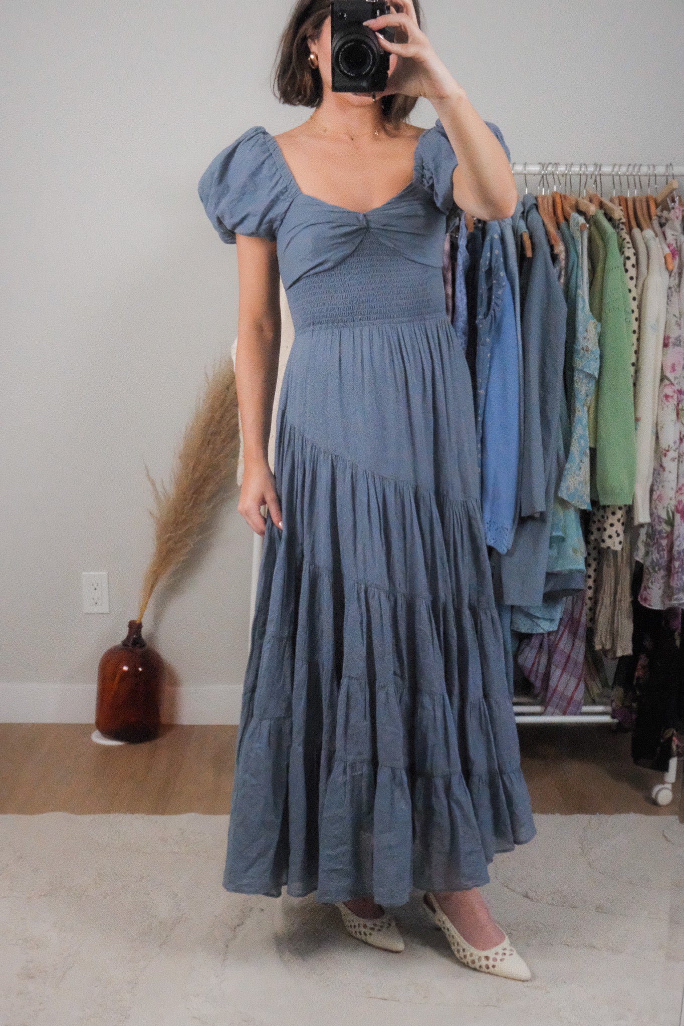 Free People x Cotton Maxi Dress (XS/S)