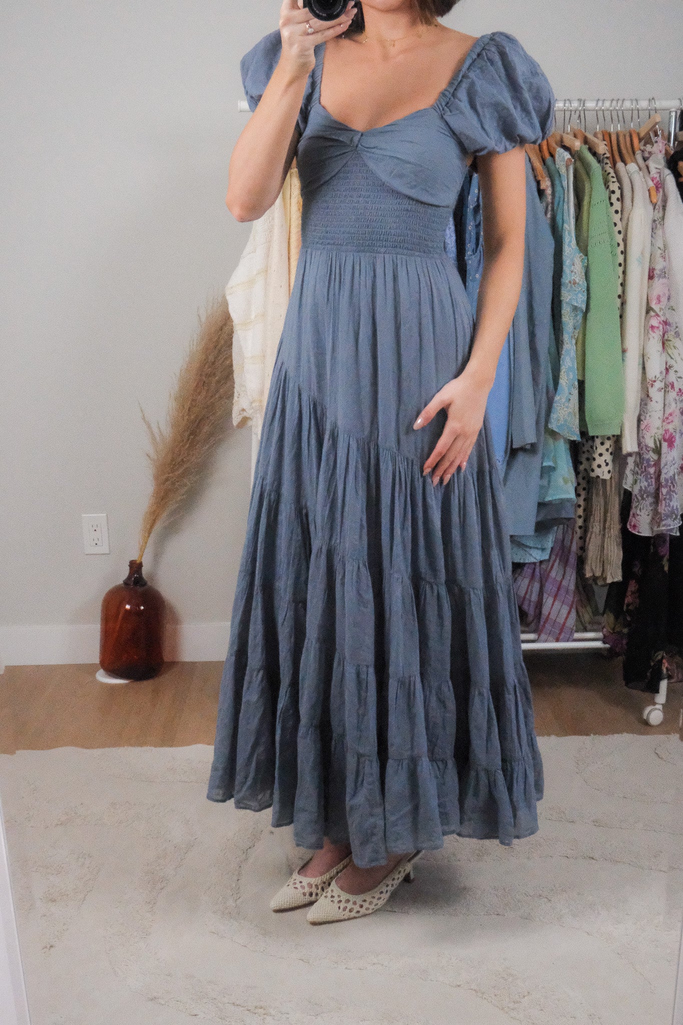Free People x Cotton Maxi Dress (XS/S)