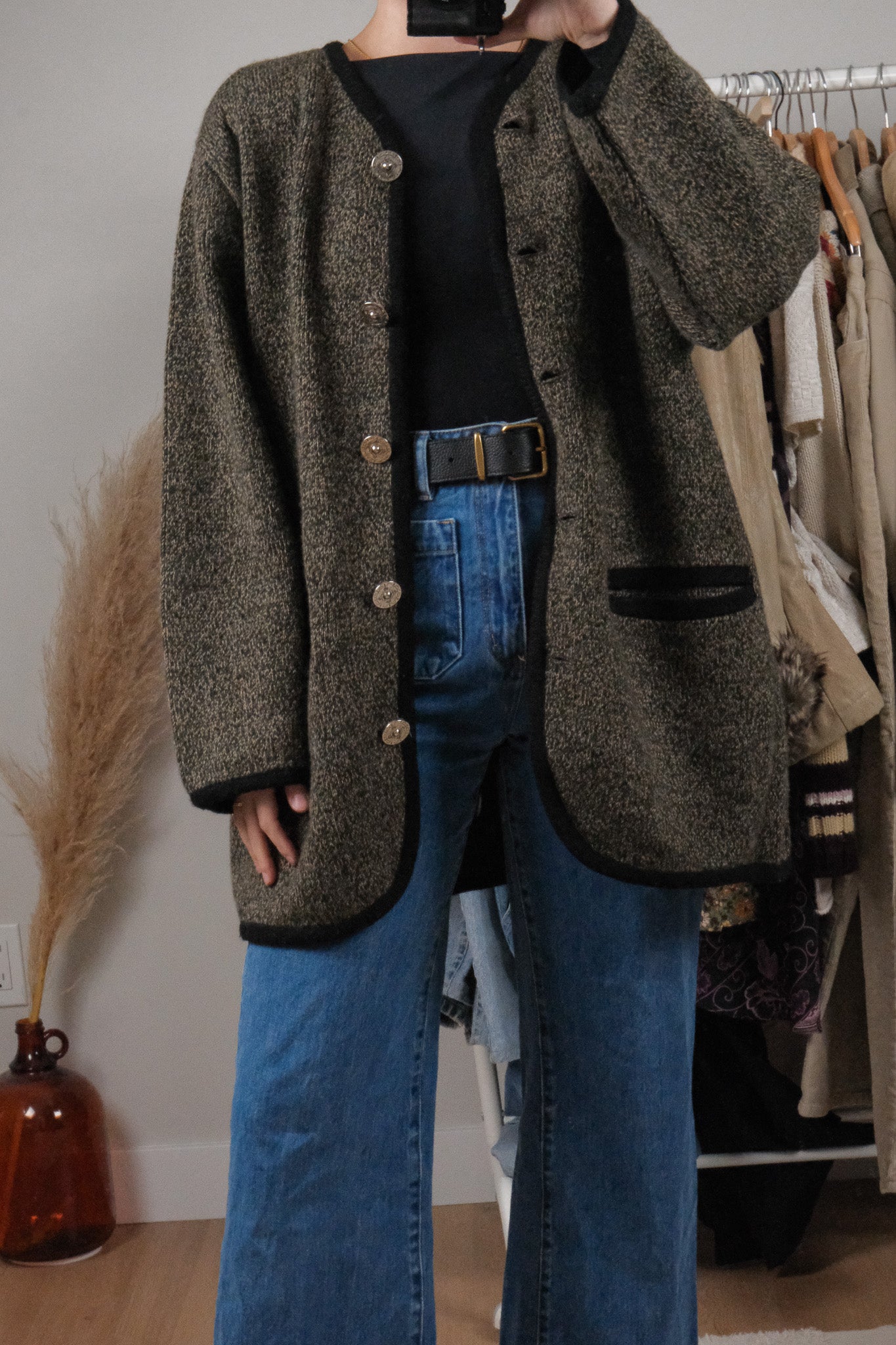 Made in Canada x Vintage x Tundra Wool Blend Cardigan (L/XL)