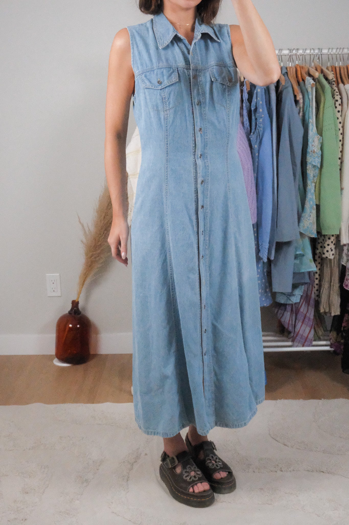 Made in Canada x Vintage x Denim Maxi Dress (8)