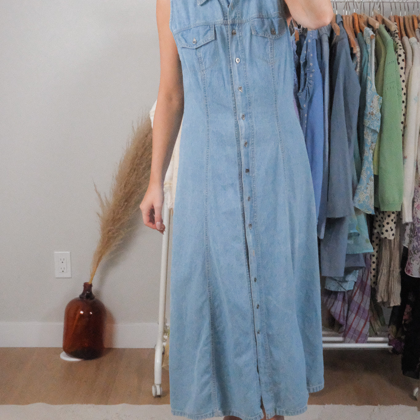 Made in Canada x Vintage x Denim Maxi Dress (8)