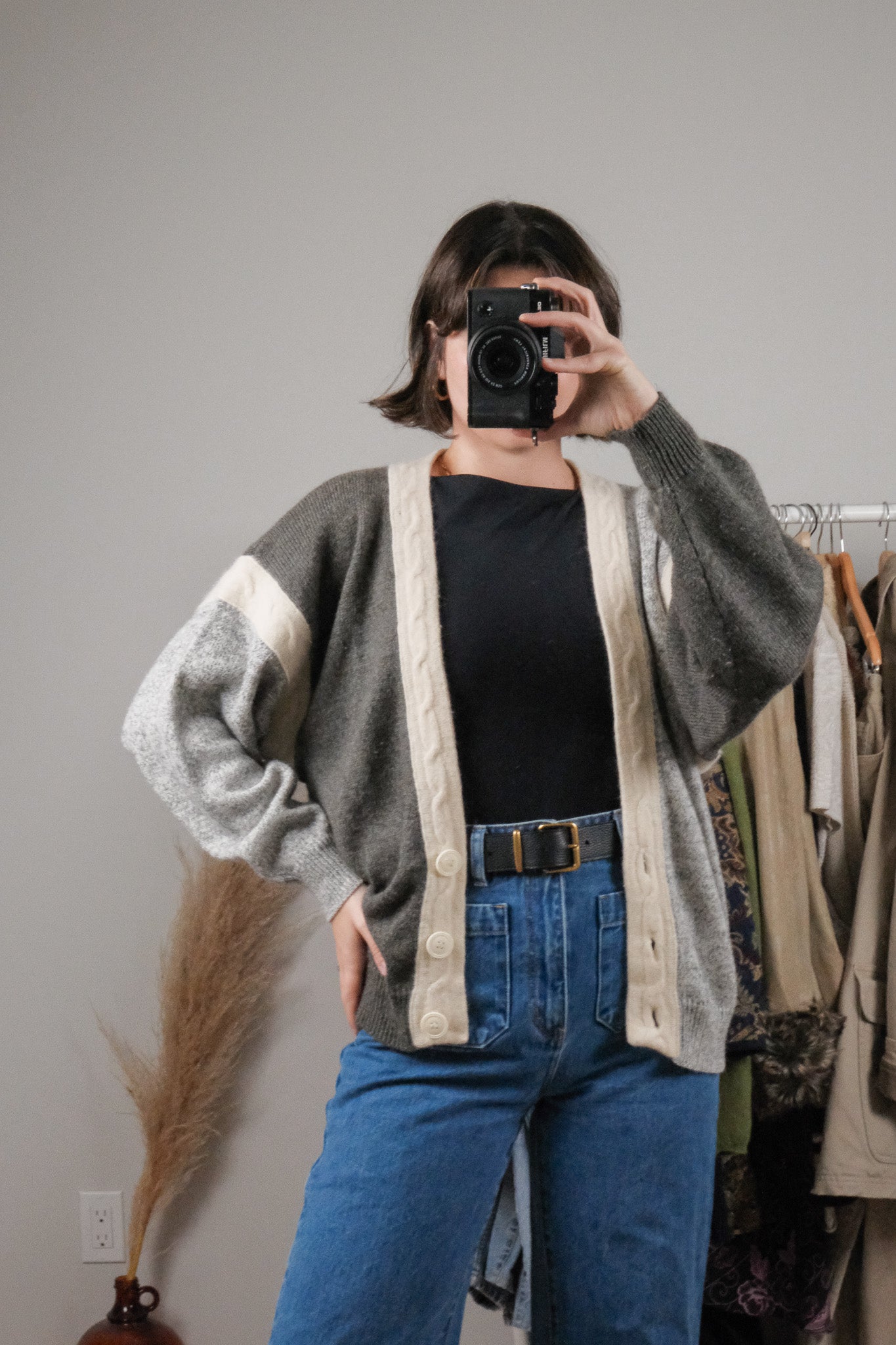 Vintage x Wool Blend Textured Cardigan (M/L)