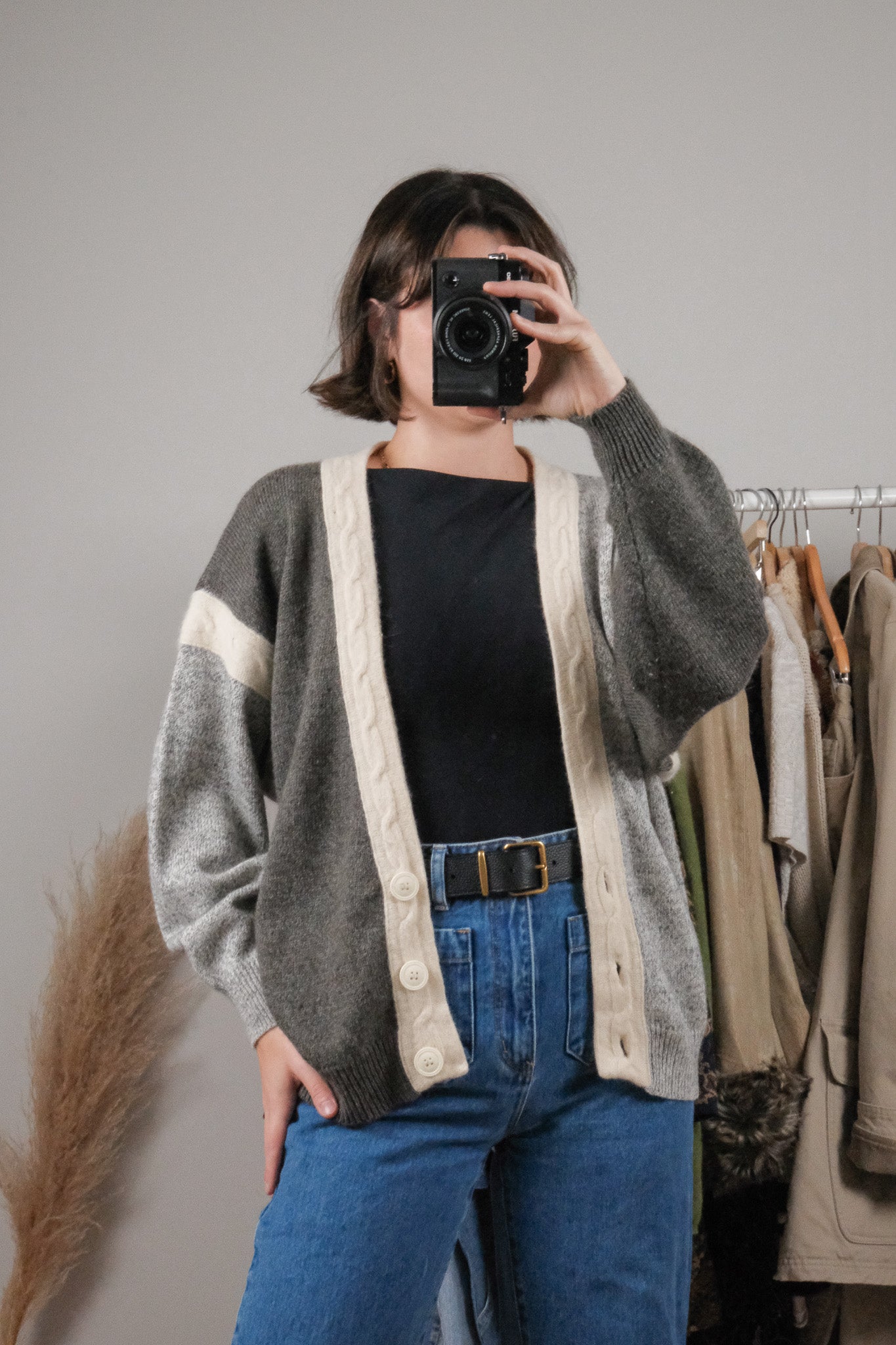 Vintage x Wool Blend Textured Cardigan (M/L)