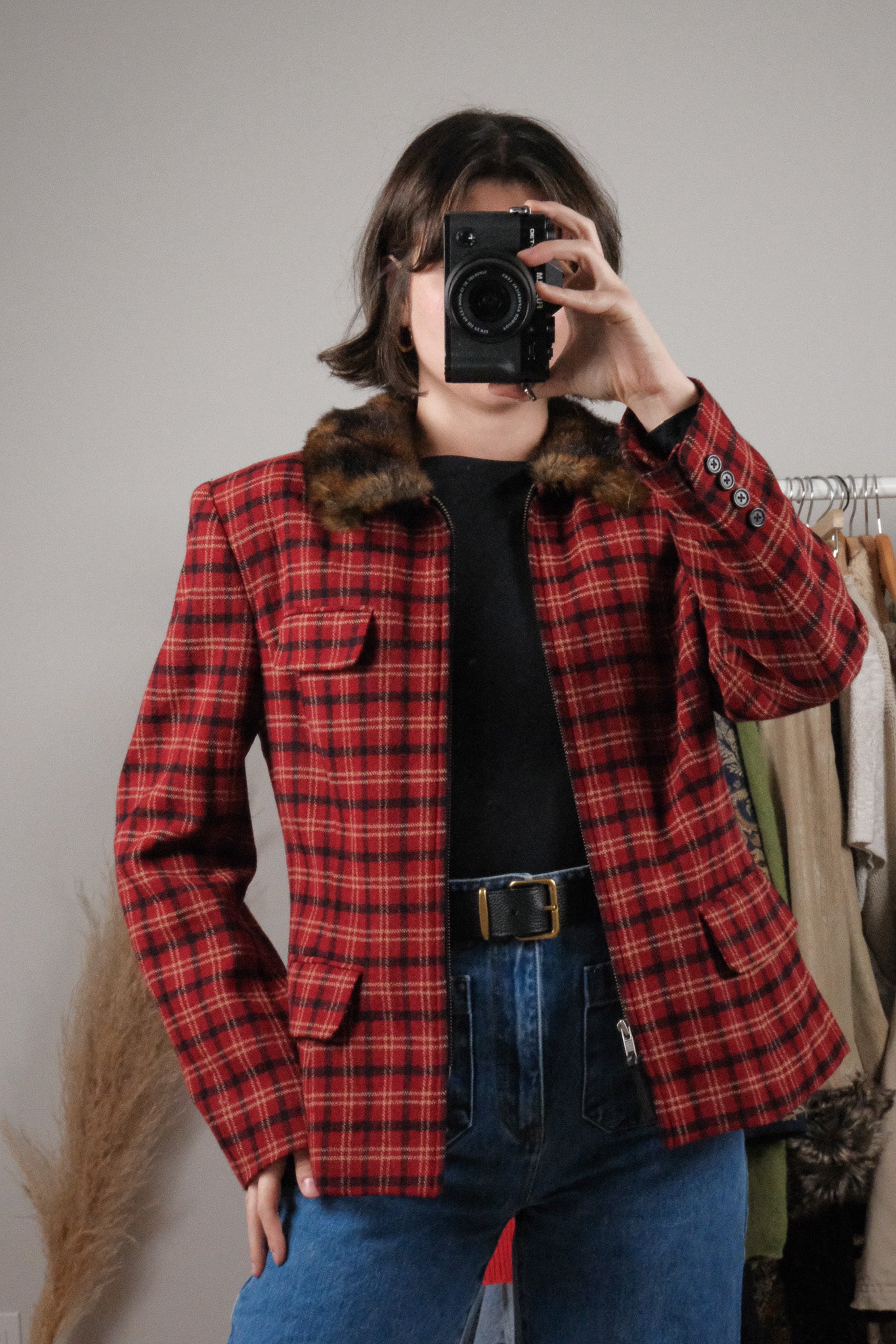Made in USA x Vintage x Ralph Lauren Wool Blend Plaid Jacket (M)
