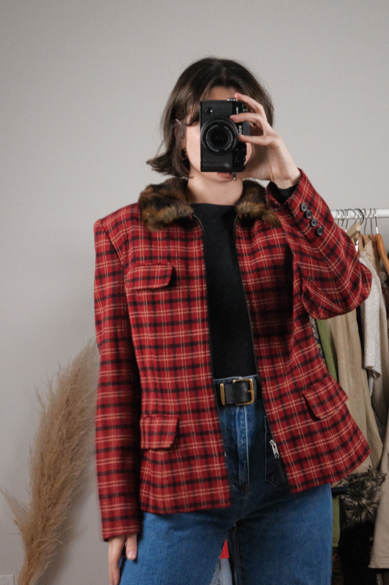 Made in USA x Vintage x Ralph Lauren Wool Blend Plaid Jacket (M)