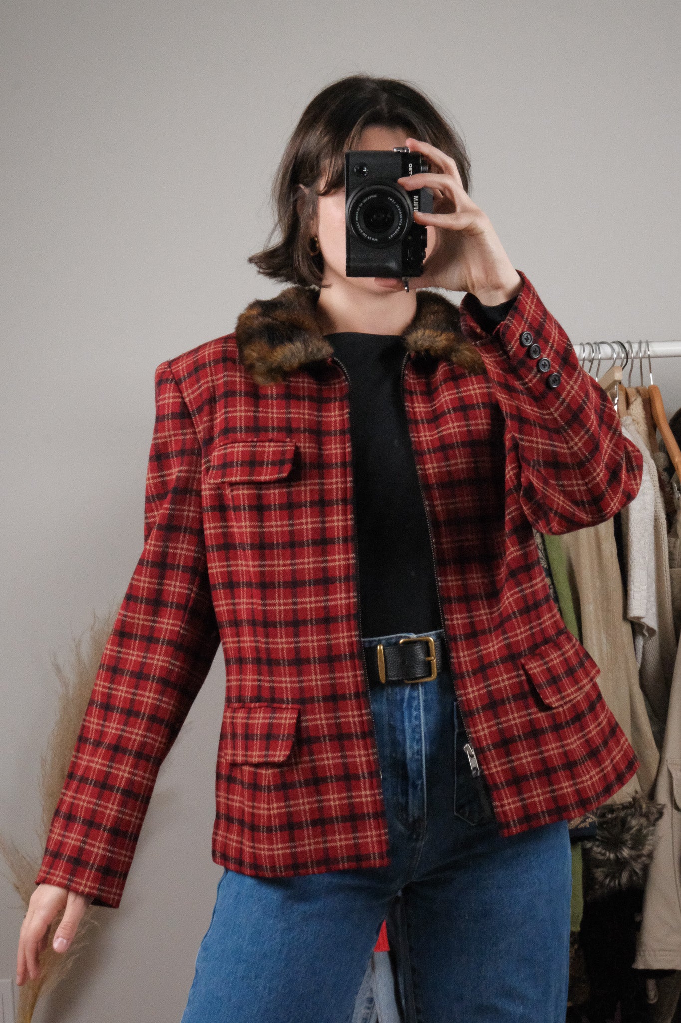 Made in USA x Vintage x Ralph Lauren Wool Blend Plaid Jacket (M)