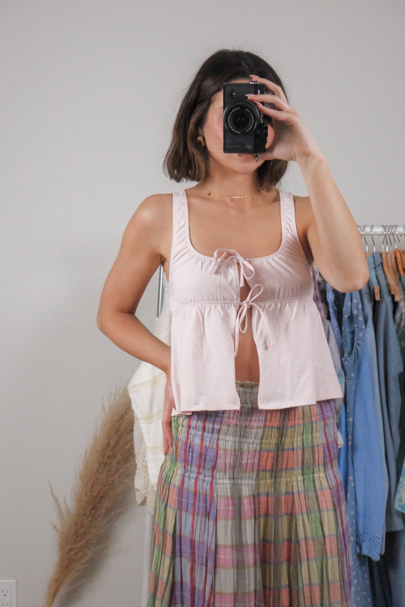 Aritzia x Cotton Tie Tank (S)