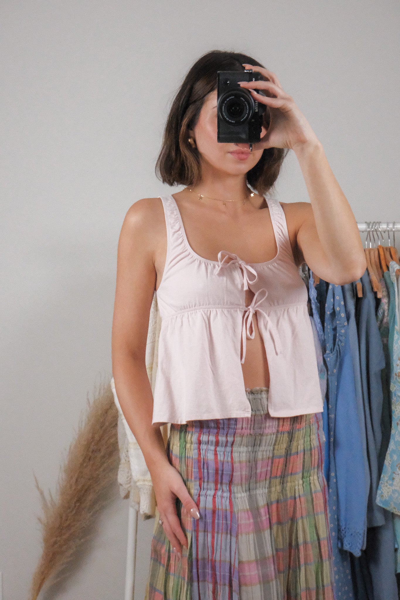 Aritzia x Cotton Tie Tank (S)