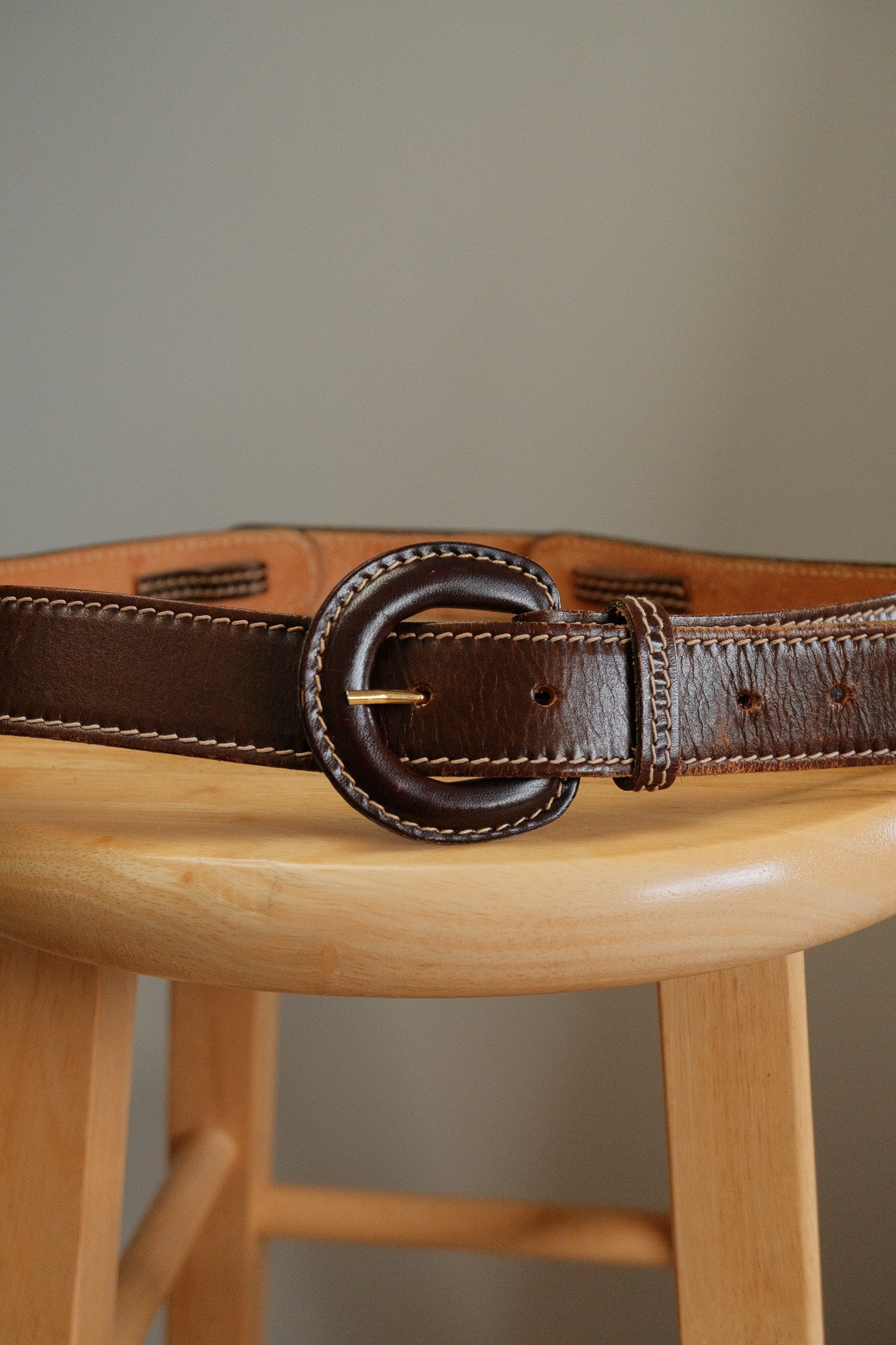 Made in USA x Vintage x Leather Belt (S)