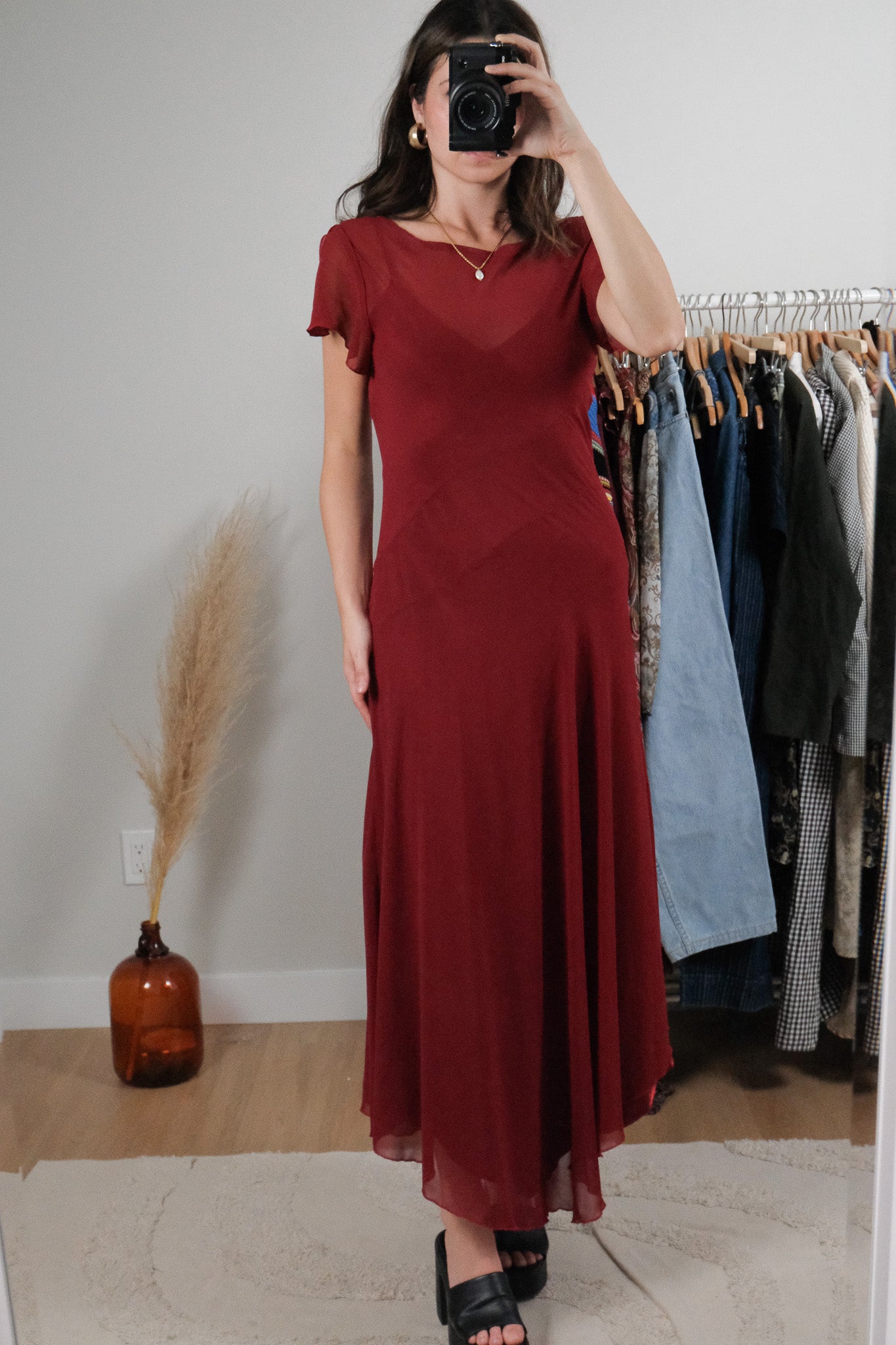 Vintage x Chiffon Maxi Dress (6)