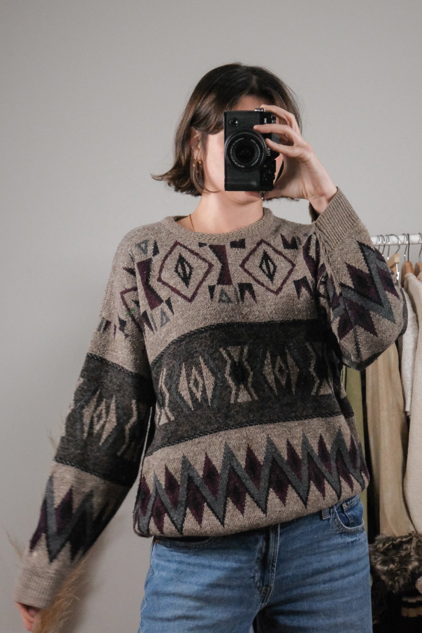 Made in Canada x Vintage x Patterned Sweater (S/M)