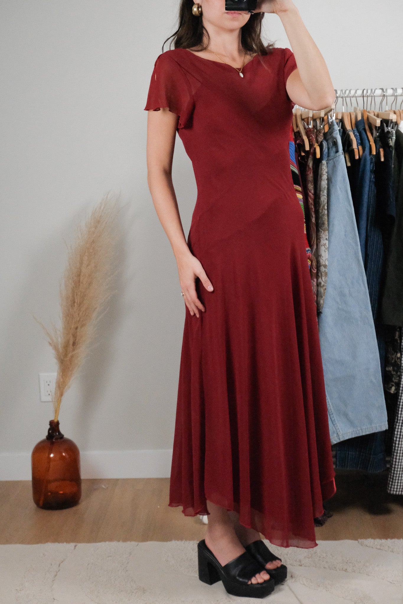 Vintage x Chiffon Maxi Dress (6)