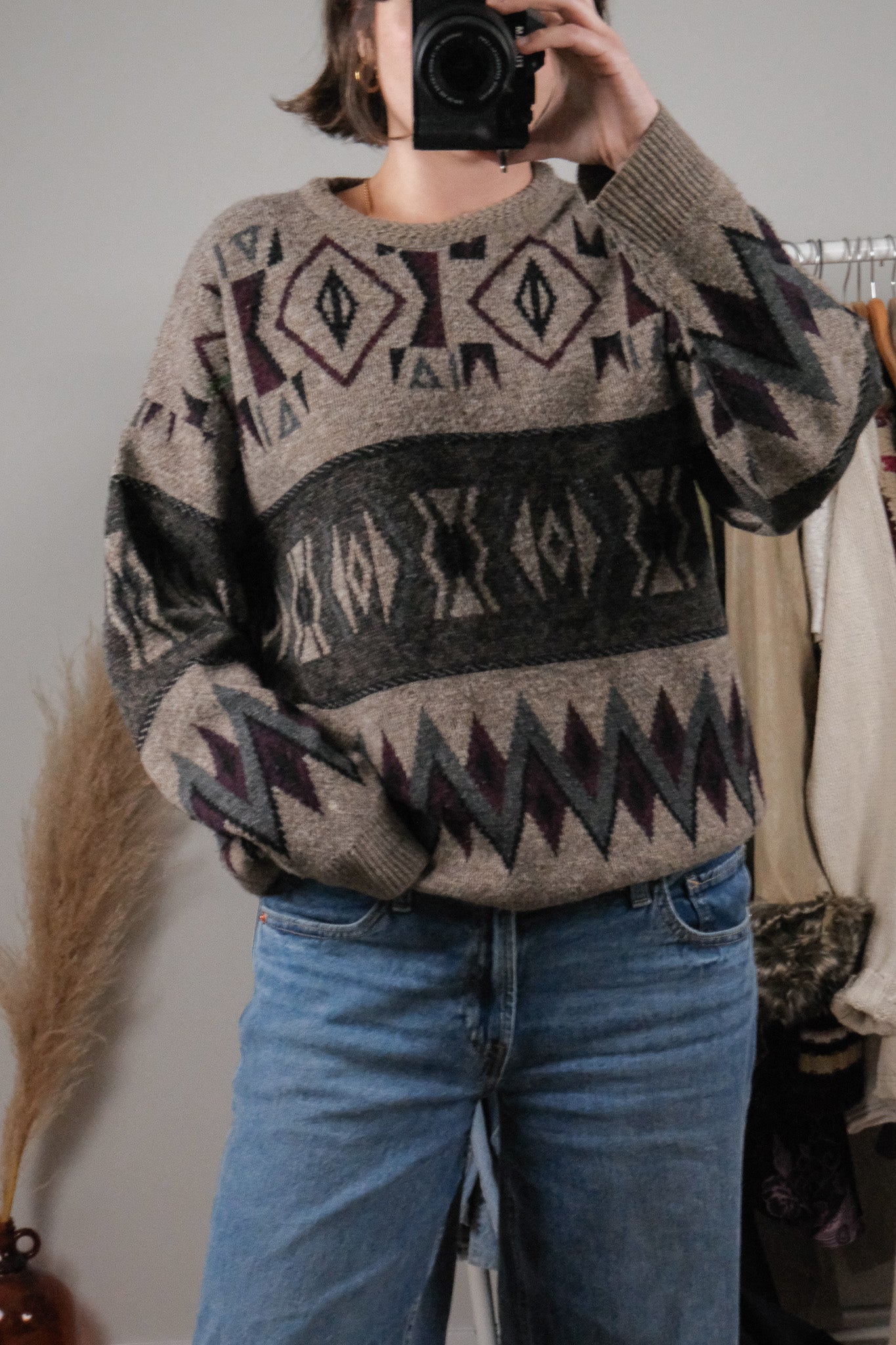 Made in Canada x Vintage x Patterned Sweater (S/M)