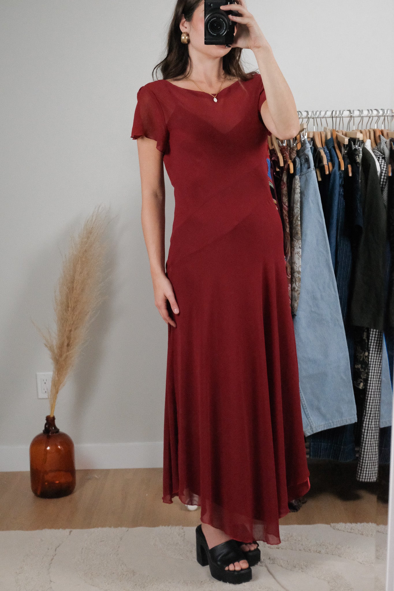 Vintage x Chiffon Maxi Dress (6)