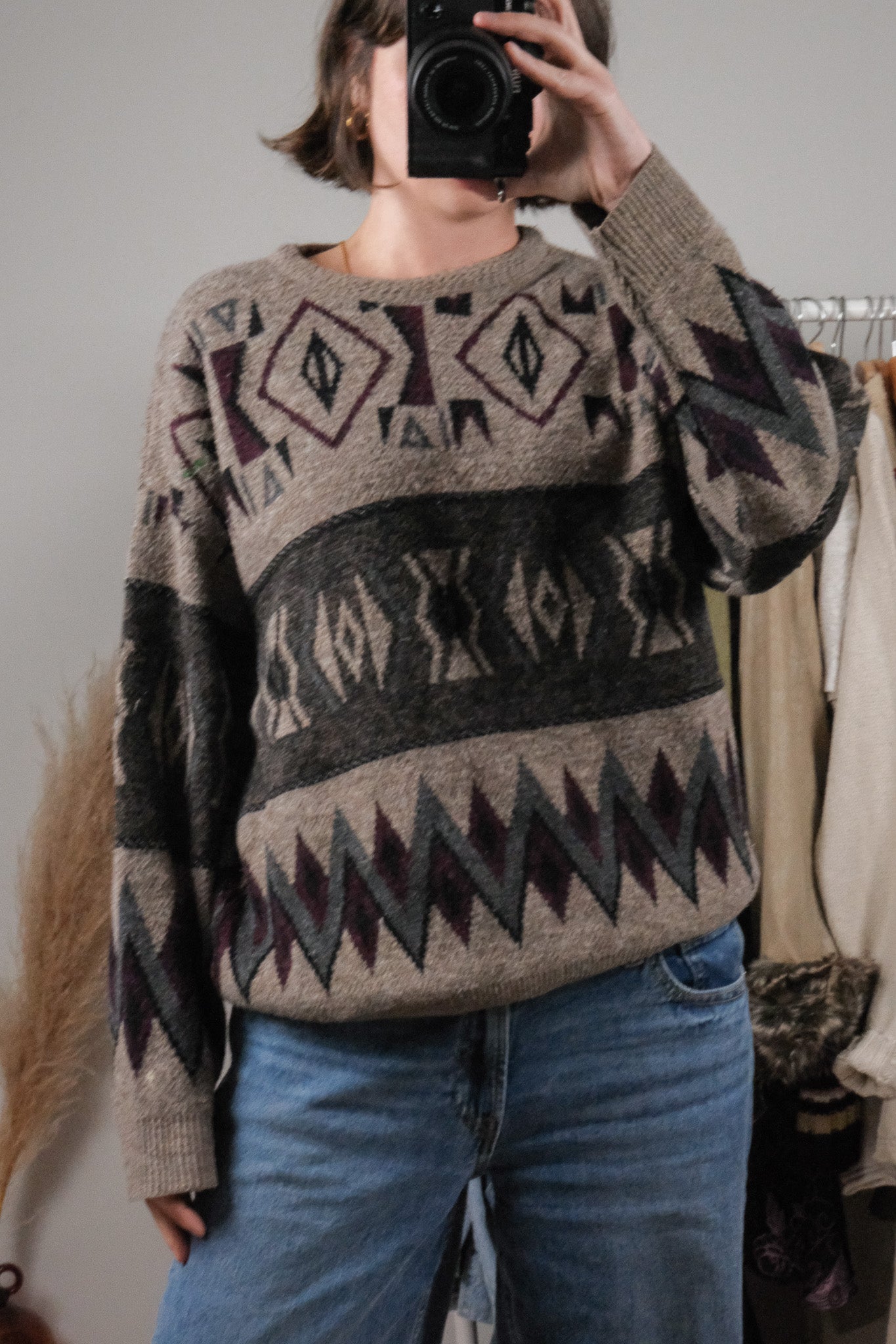 Made in Canada x Vintage x Patterned Sweater (S/M)