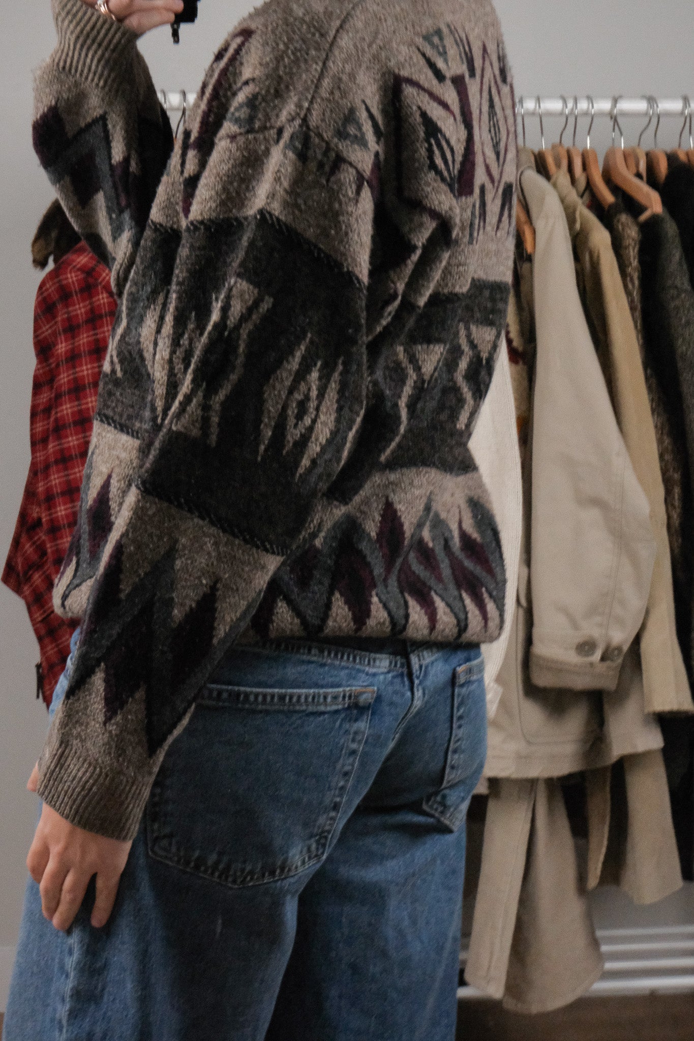 Made in Canada x Vintage x Patterned Sweater (S/M)