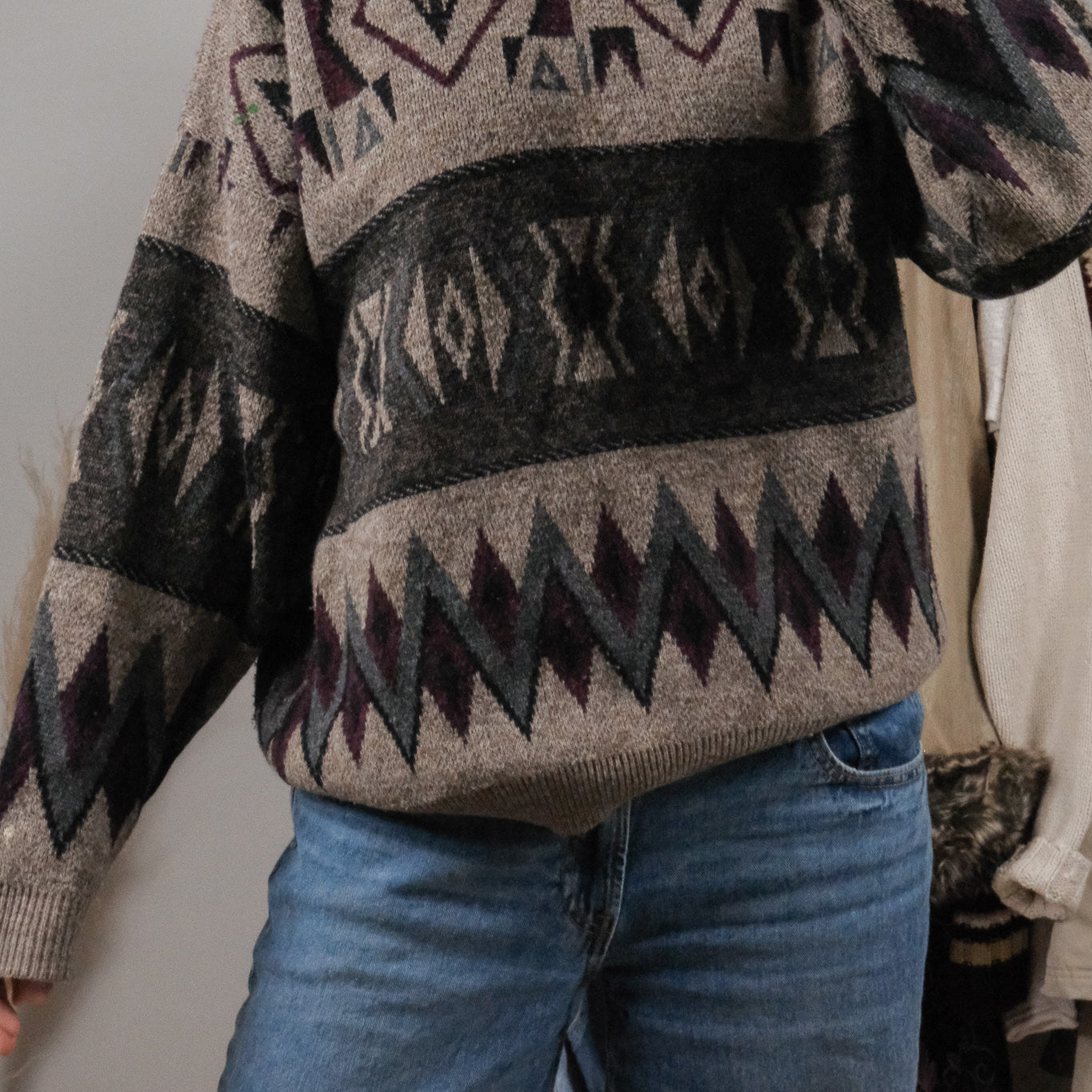 Made in Canada x Vintage x Patterned Sweater (S/M)