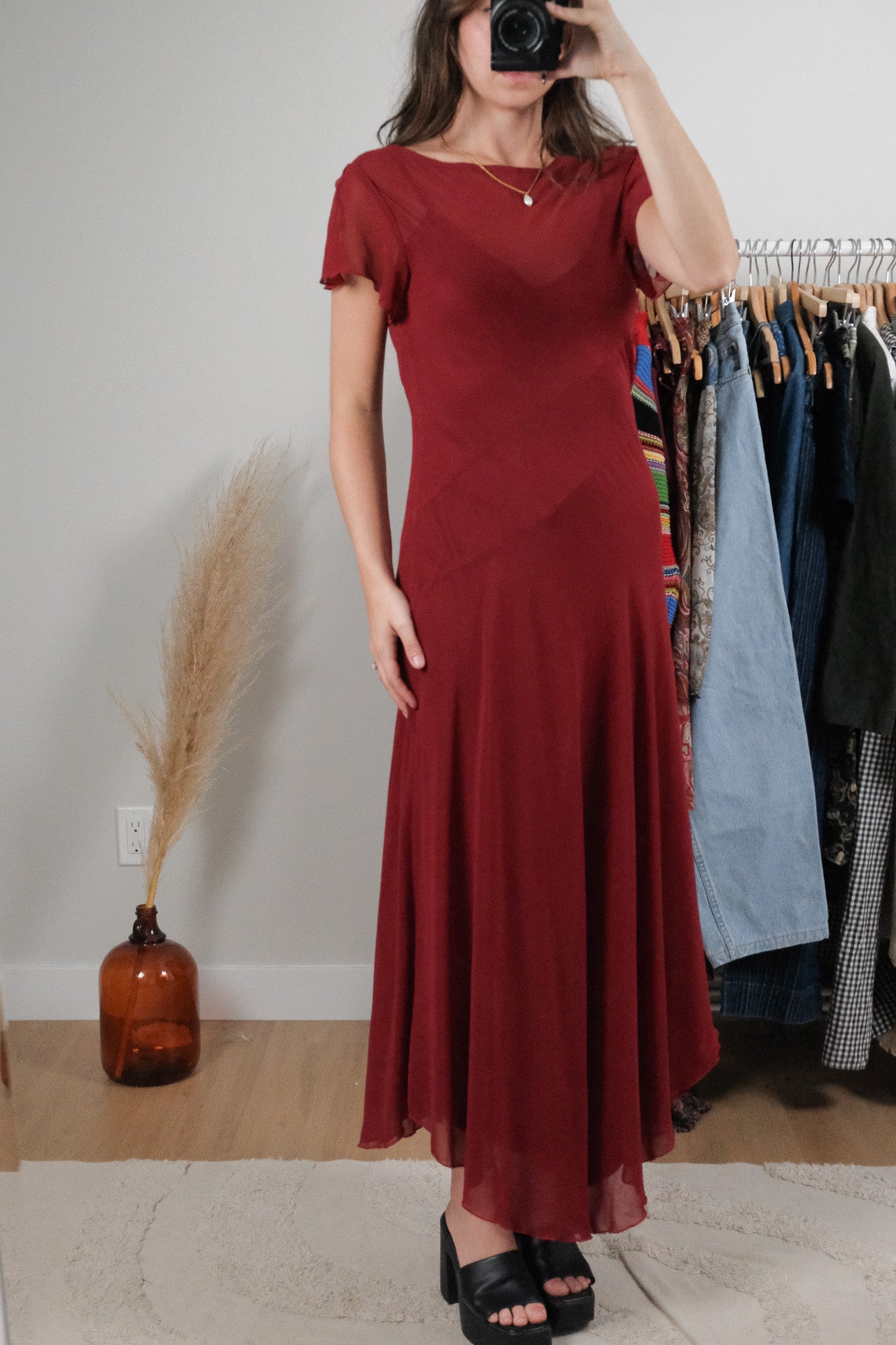 Vintage x Chiffon Maxi Dress (6)