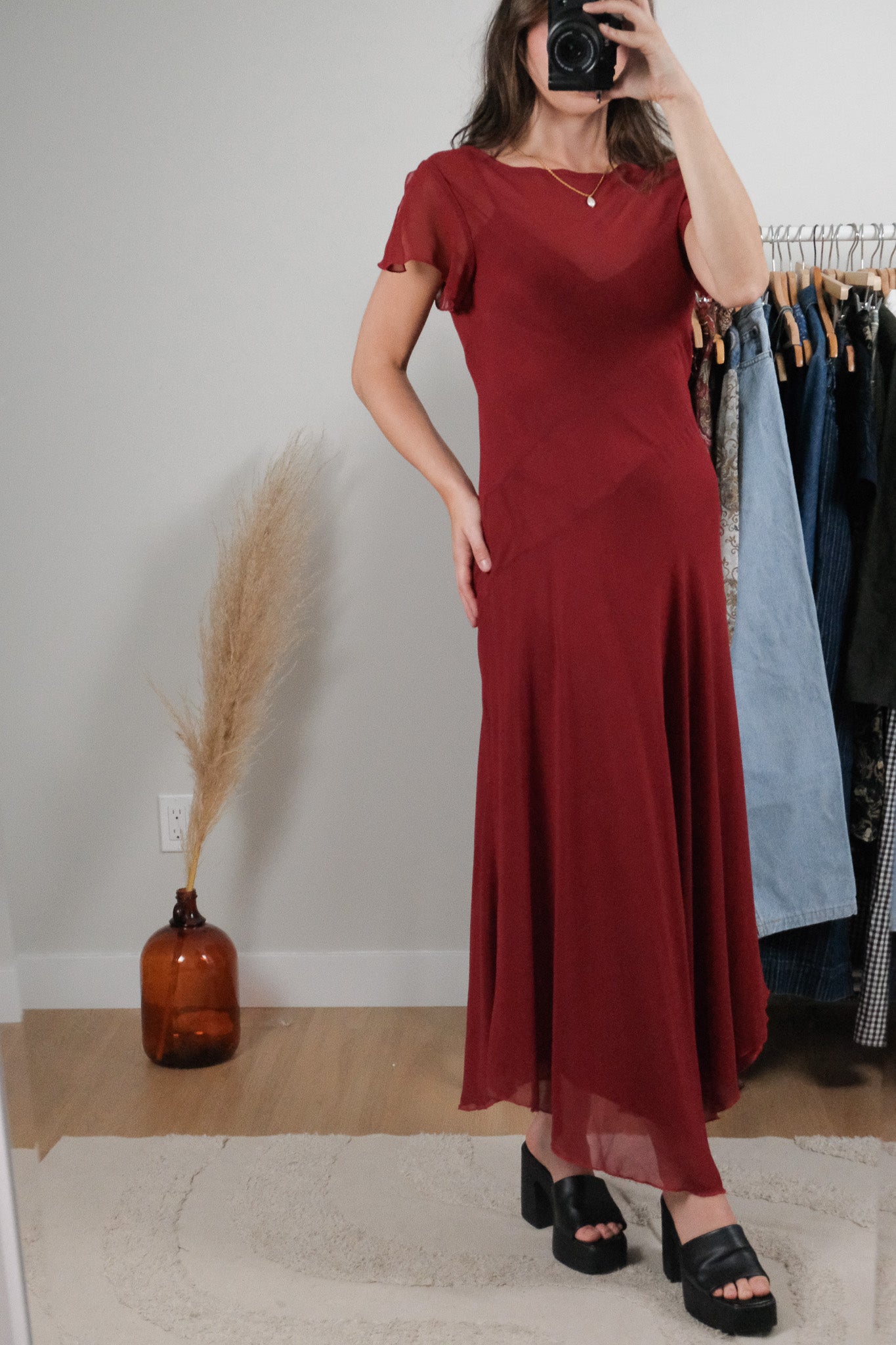 Vintage x Chiffon Maxi Dress (6)