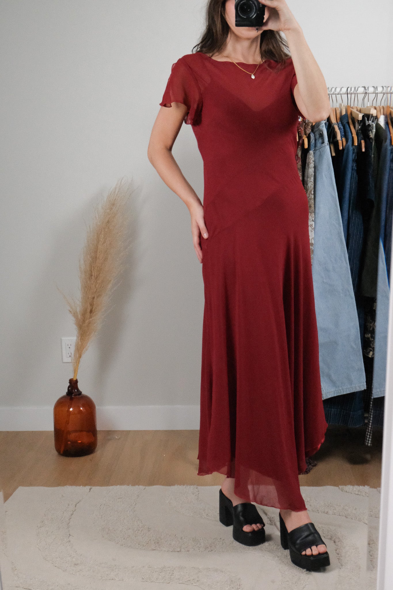 Vintage x Chiffon Maxi Dress (6)
