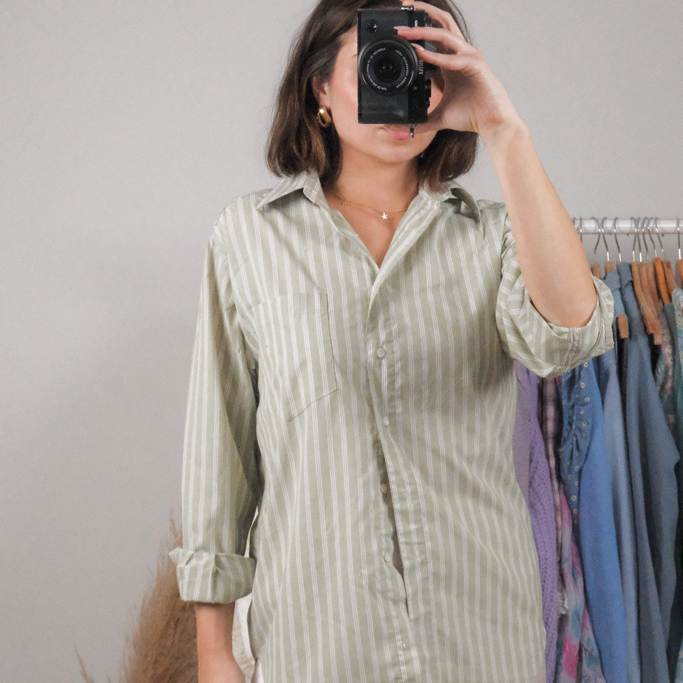 Vintage x Striped Button Down (S)
