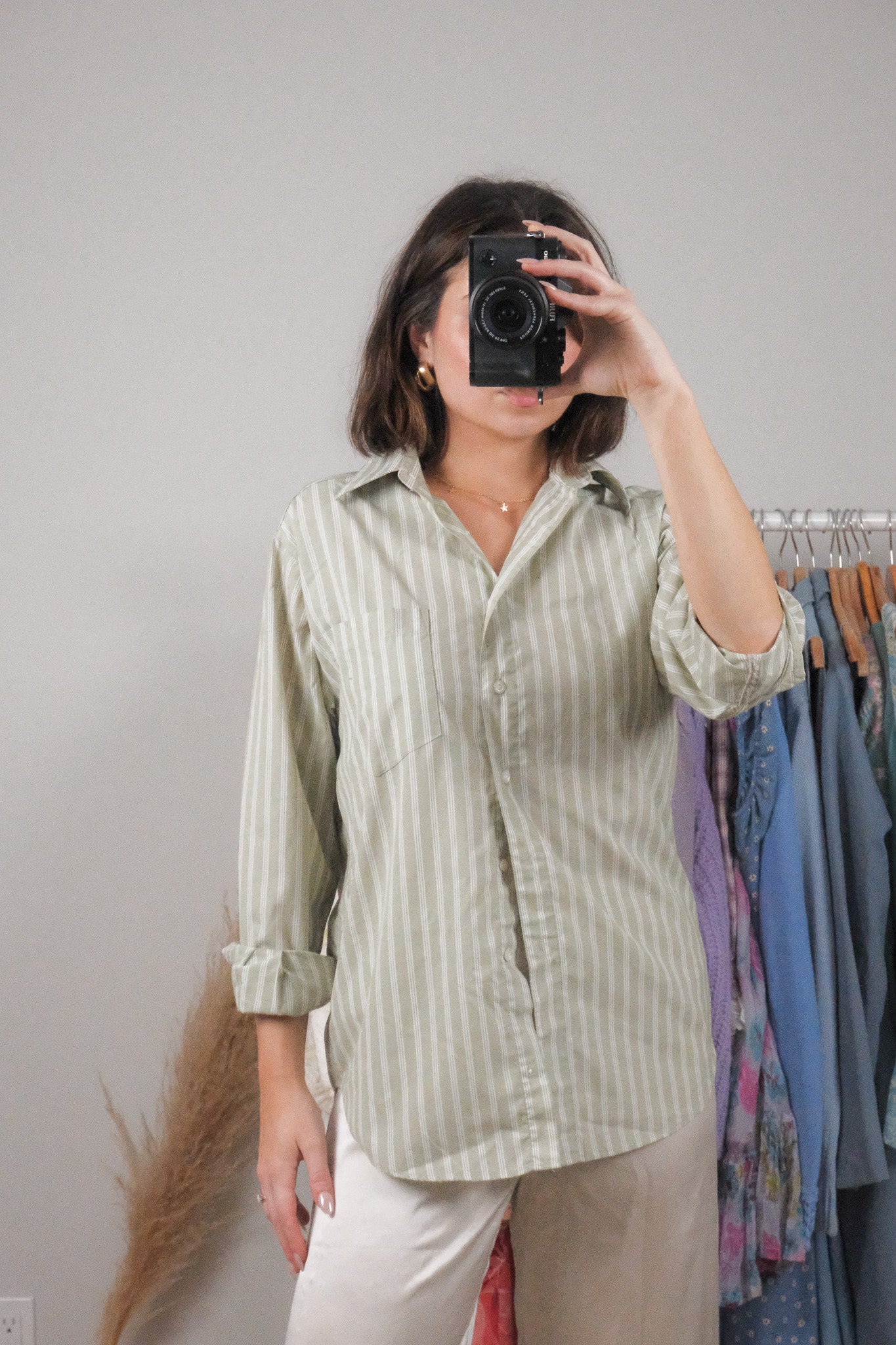 Vintage x Striped Button Down (S)