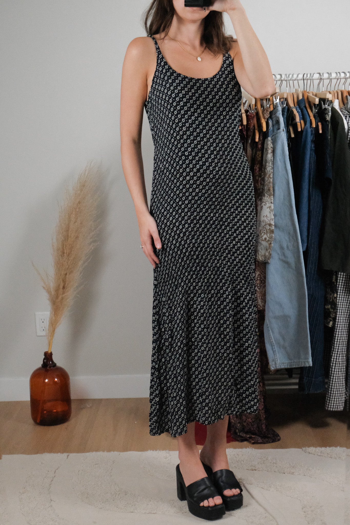 Vintage x Floral Maxi Dress (S)