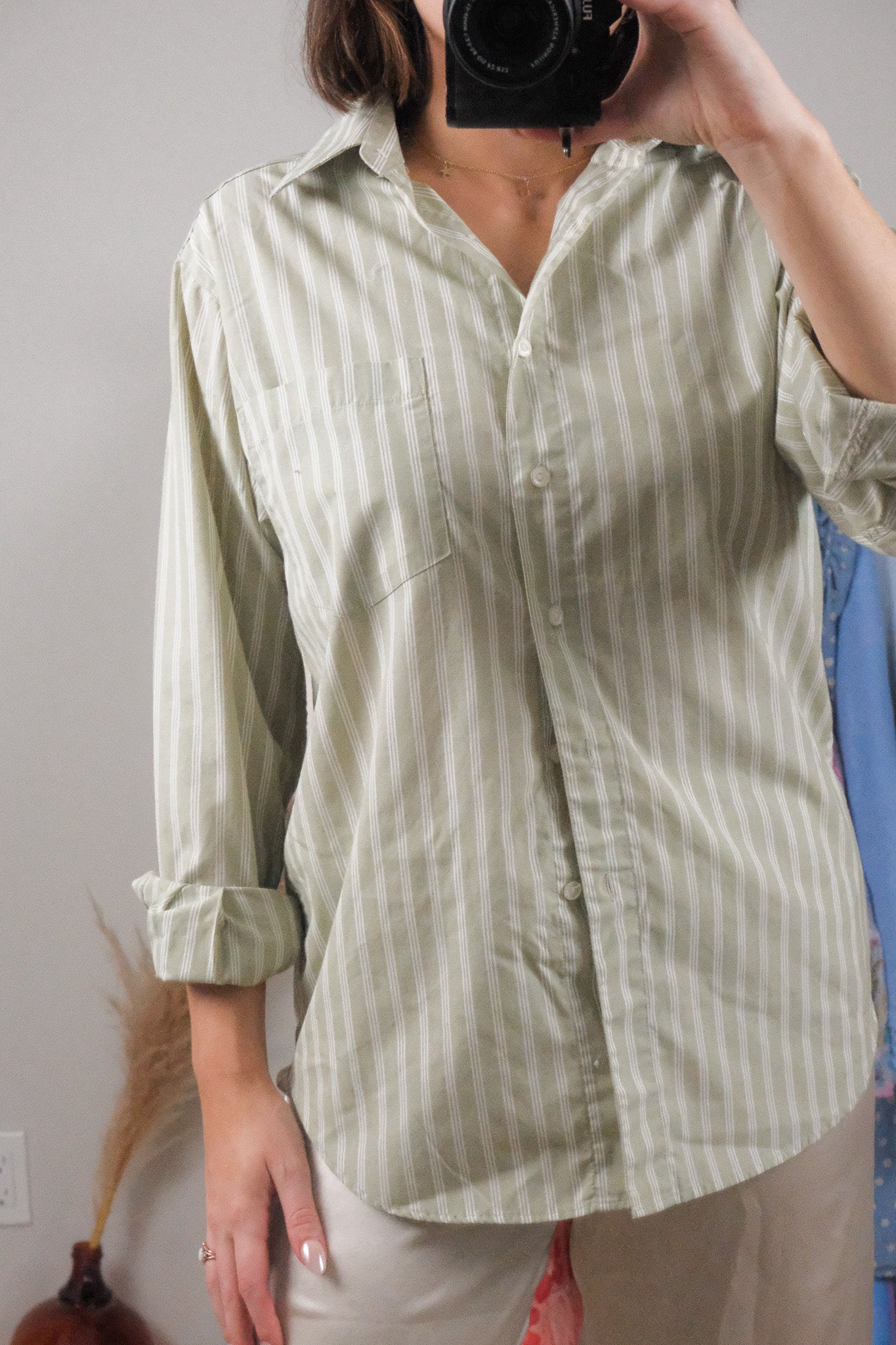 Vintage x Striped Button Down (S)