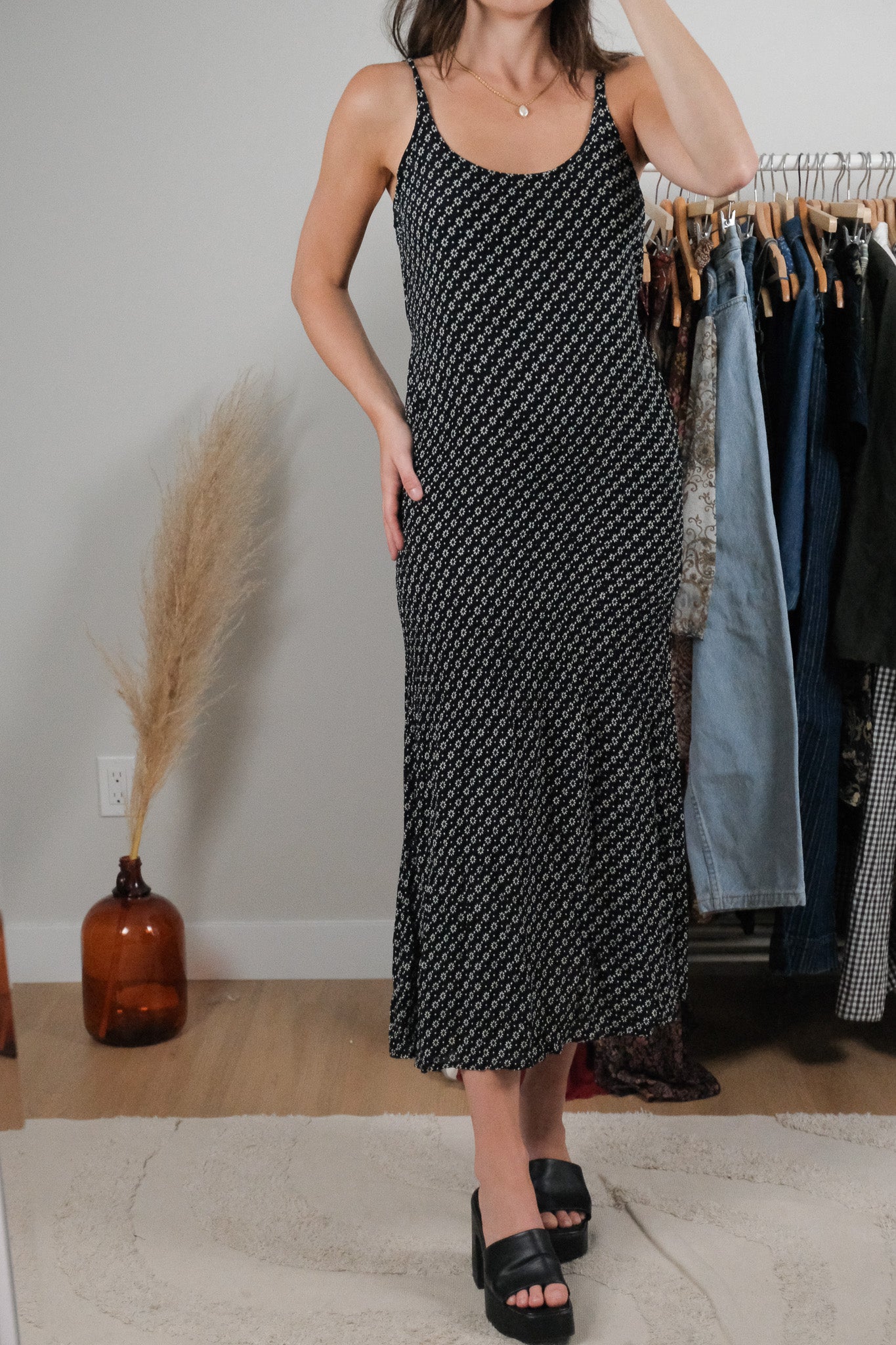 Vintage x Floral Maxi Dress (S)