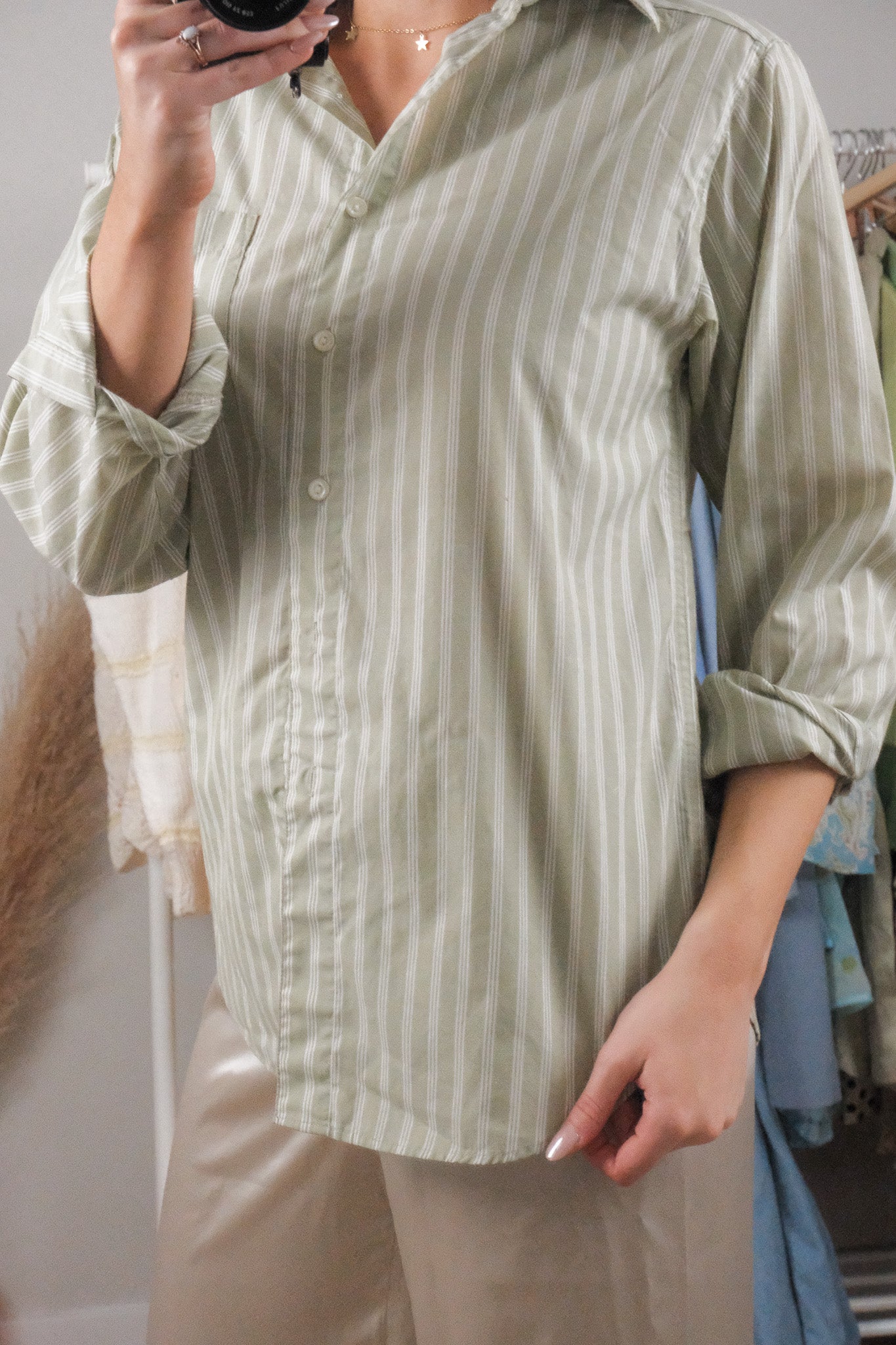 Vintage x Striped Button Down (S)