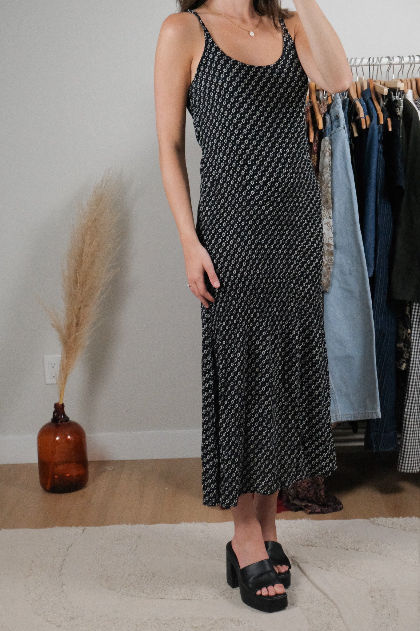 Vintage x Floral Maxi Dress (S)