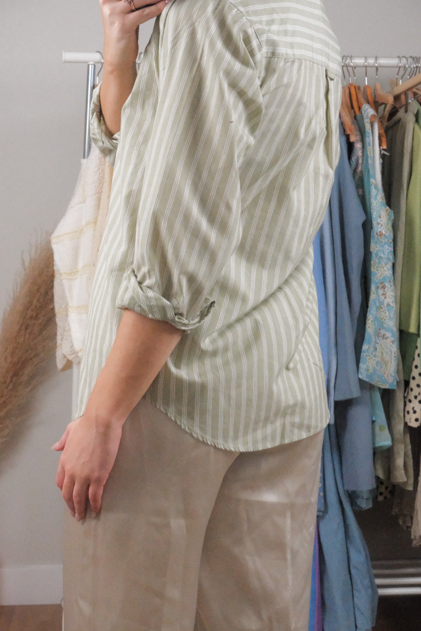 Vintage x Striped Button Down (S)