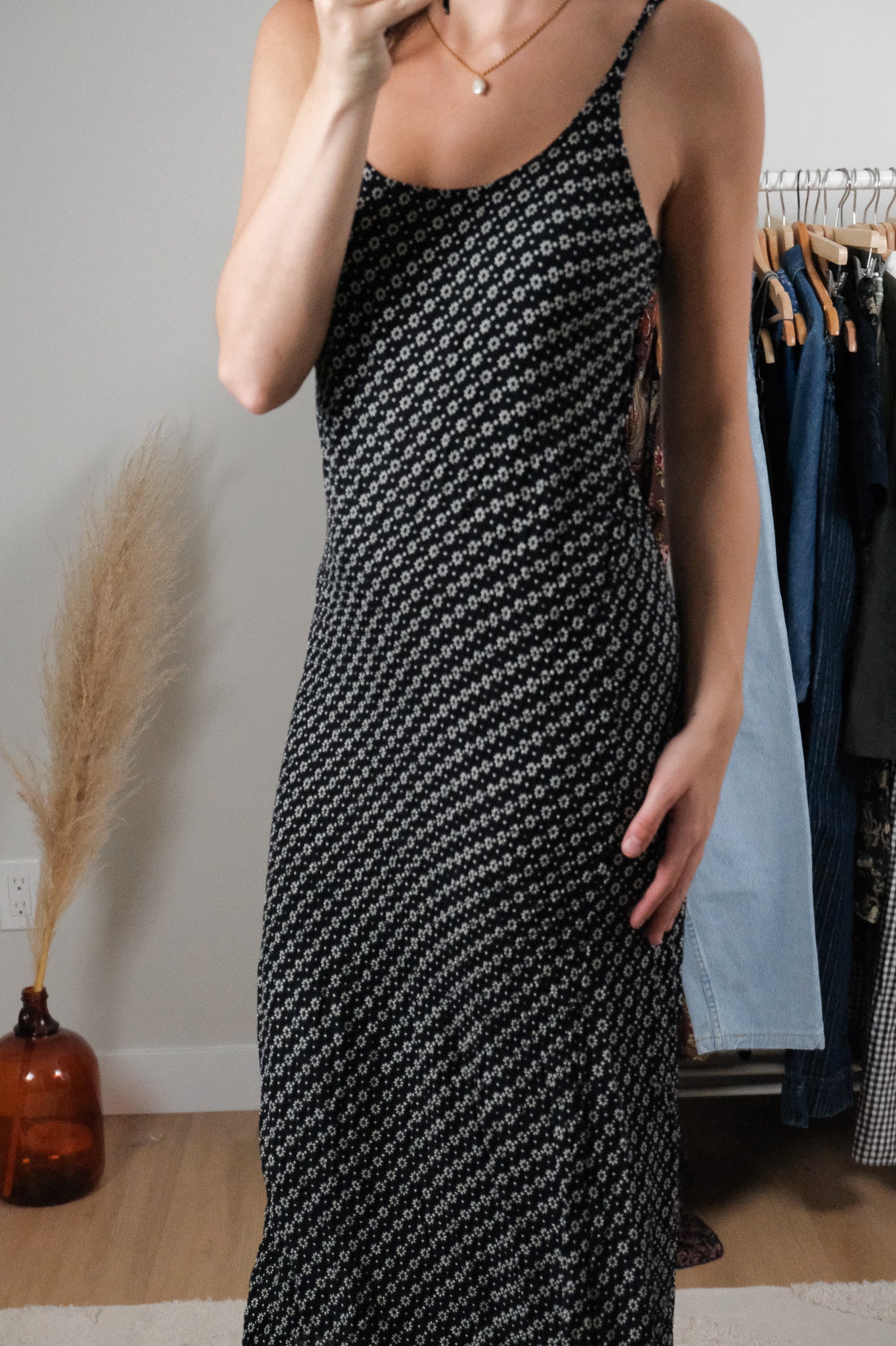 Vintage x Floral Maxi Dress (S)