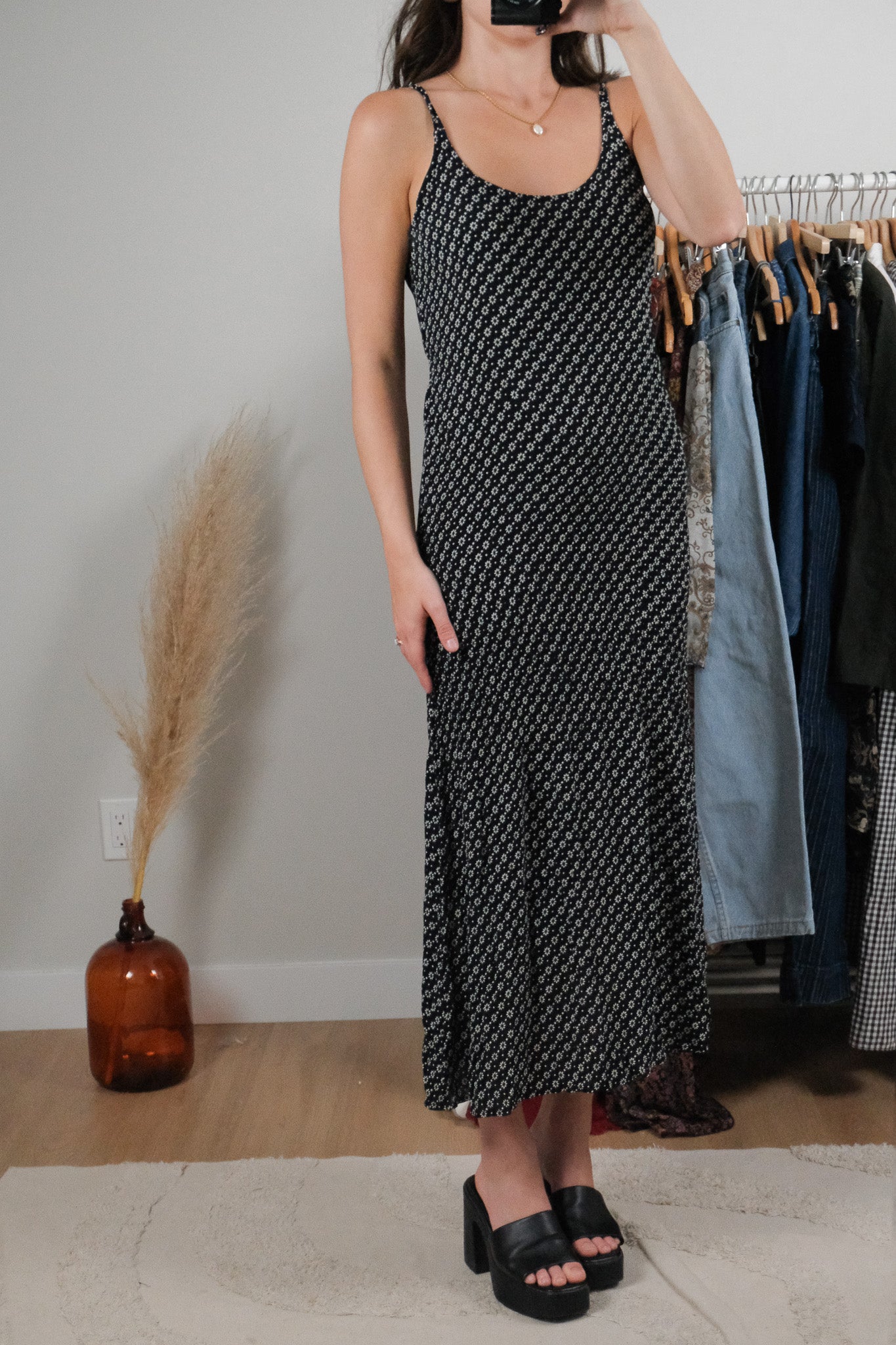 Vintage x Floral Maxi Dress (S)