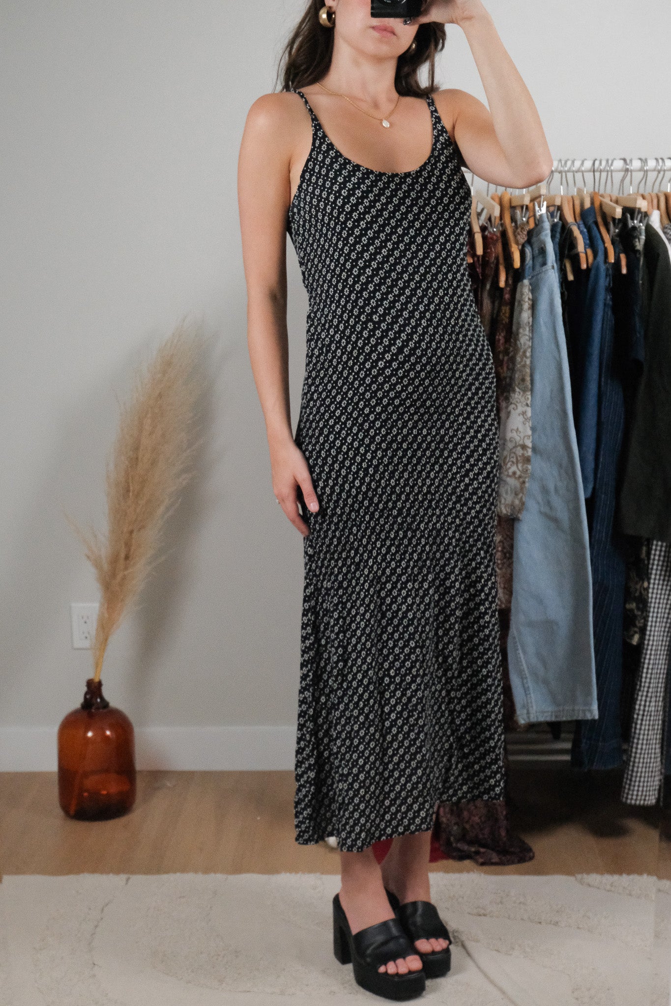 Vintage x Floral Maxi Dress (S)