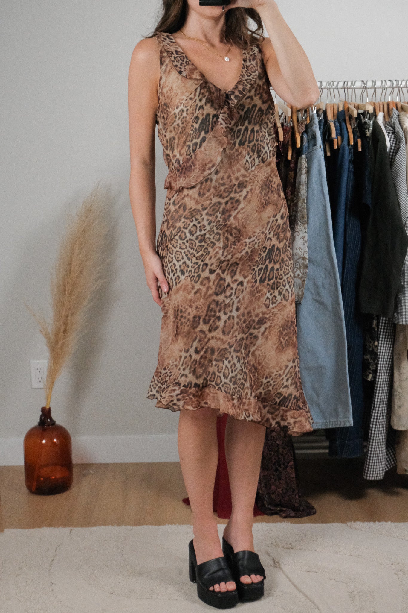Made in Canada x Vintage x Animal Print Dress (12/14)