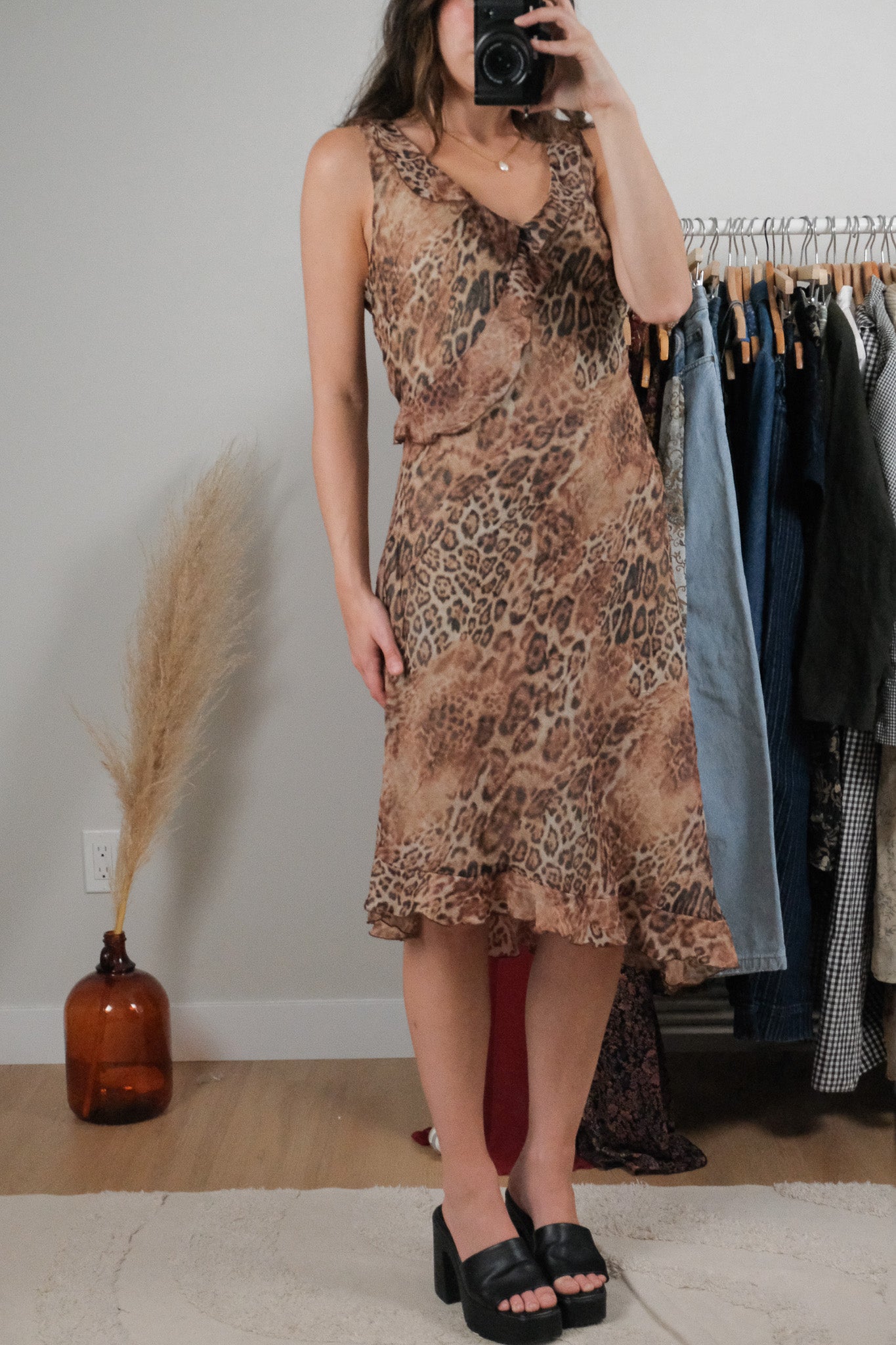 Made in Canada x Vintage x Animal Print Dress (12/14)