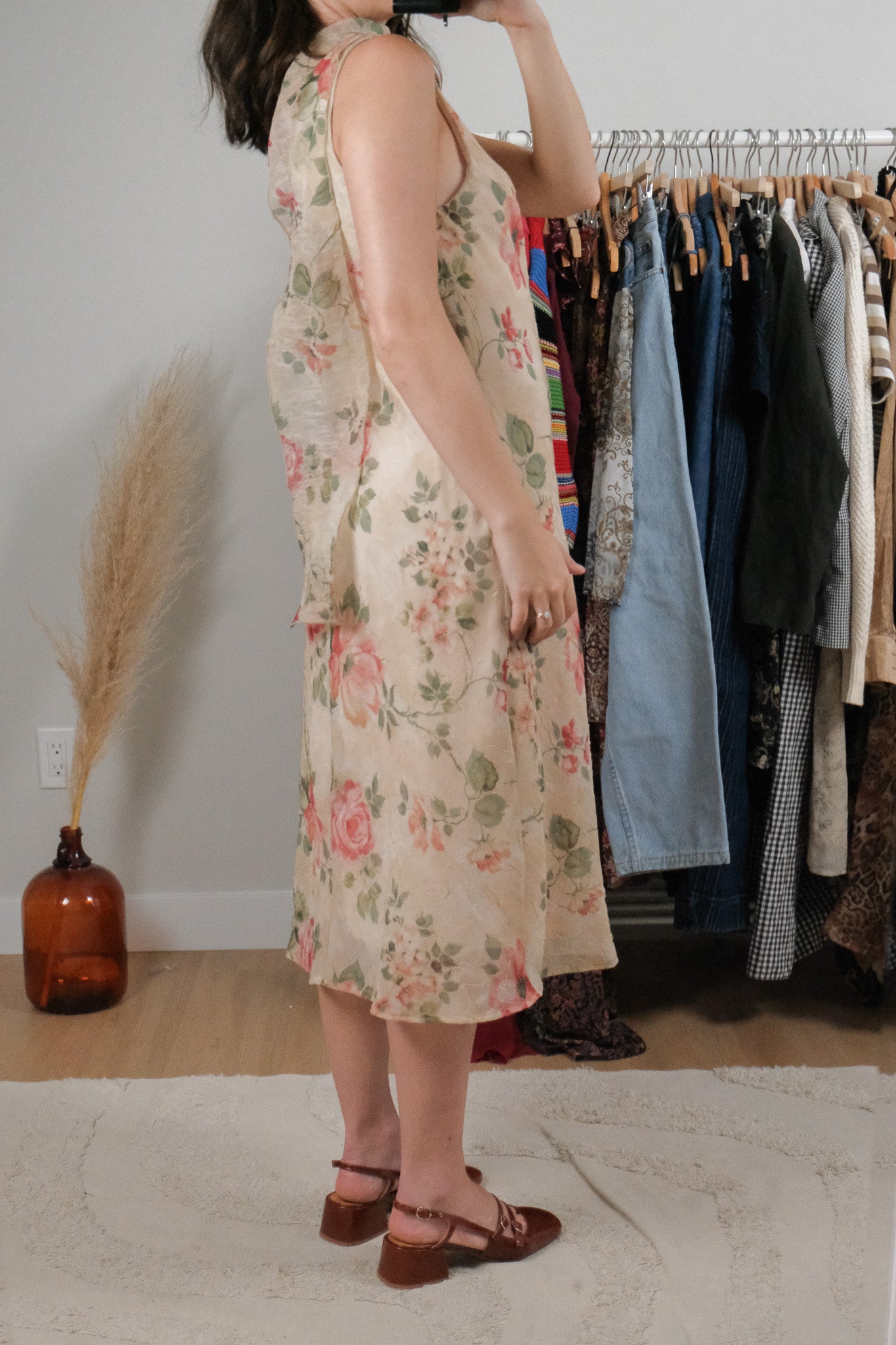 Vintage x Scarf Floral Maxi Dress (8/10)