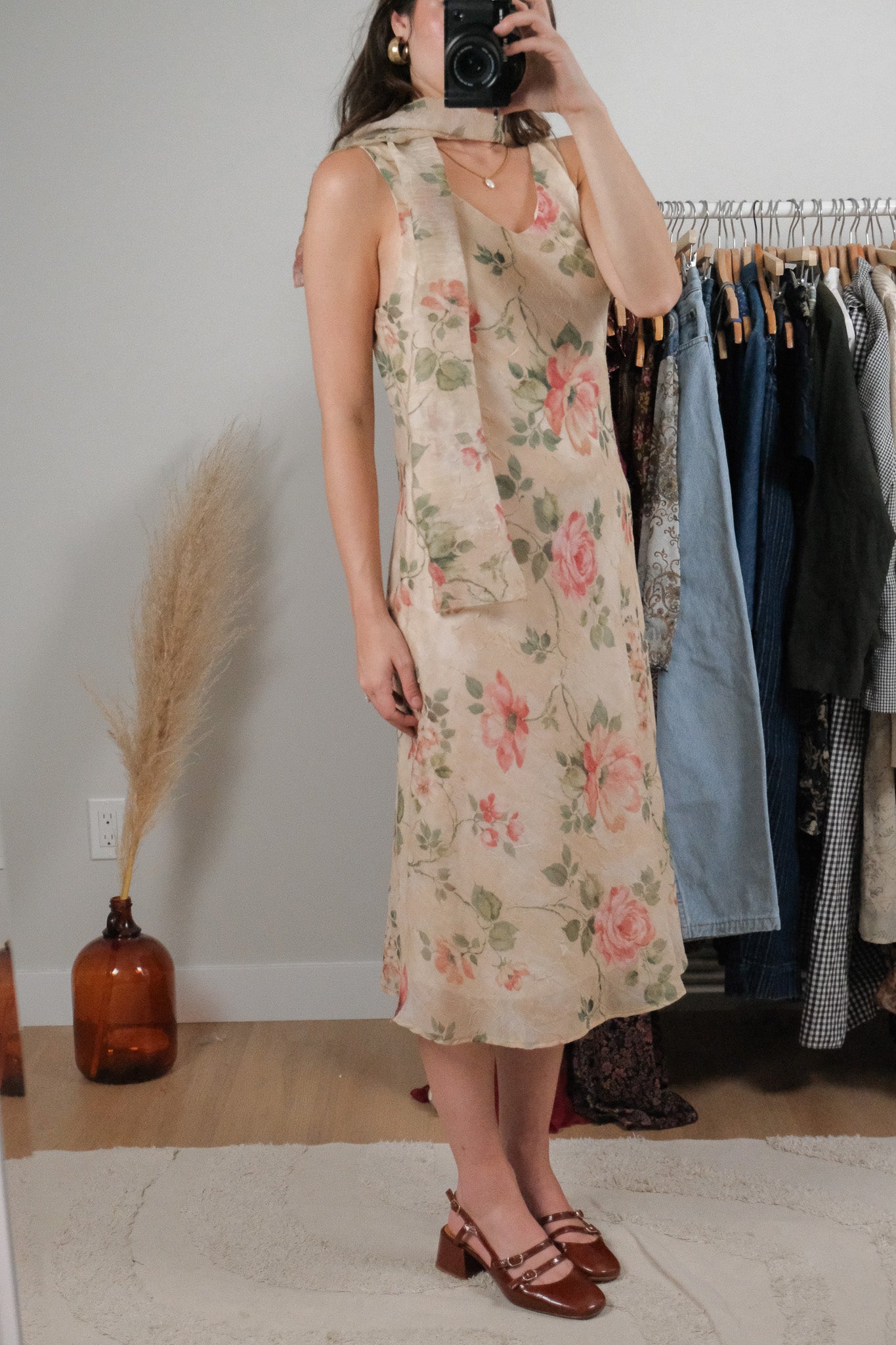 Vintage x Scarf Floral Maxi Dress (8/10)