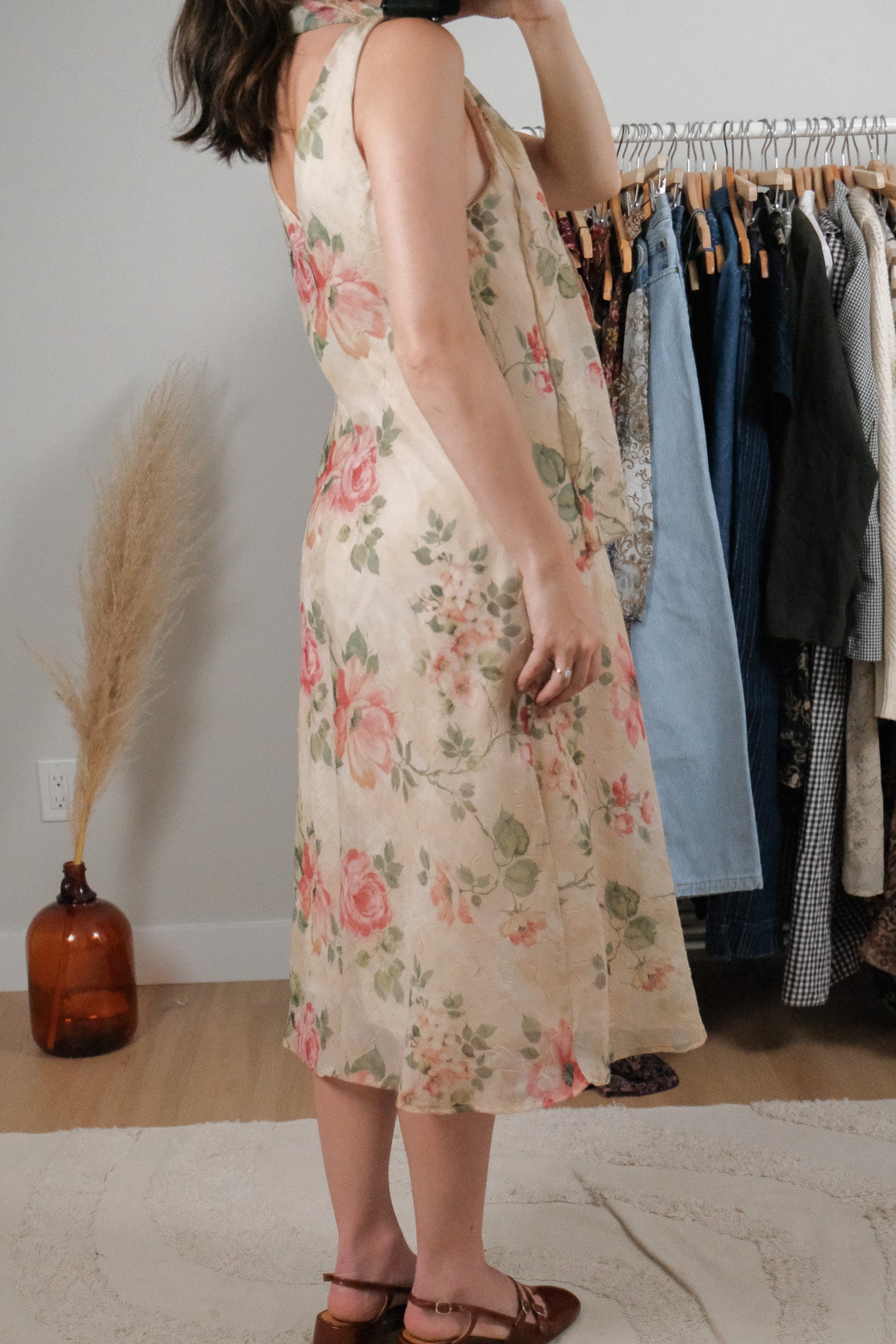 Vintage x Scarf Floral Maxi Dress (8/10)