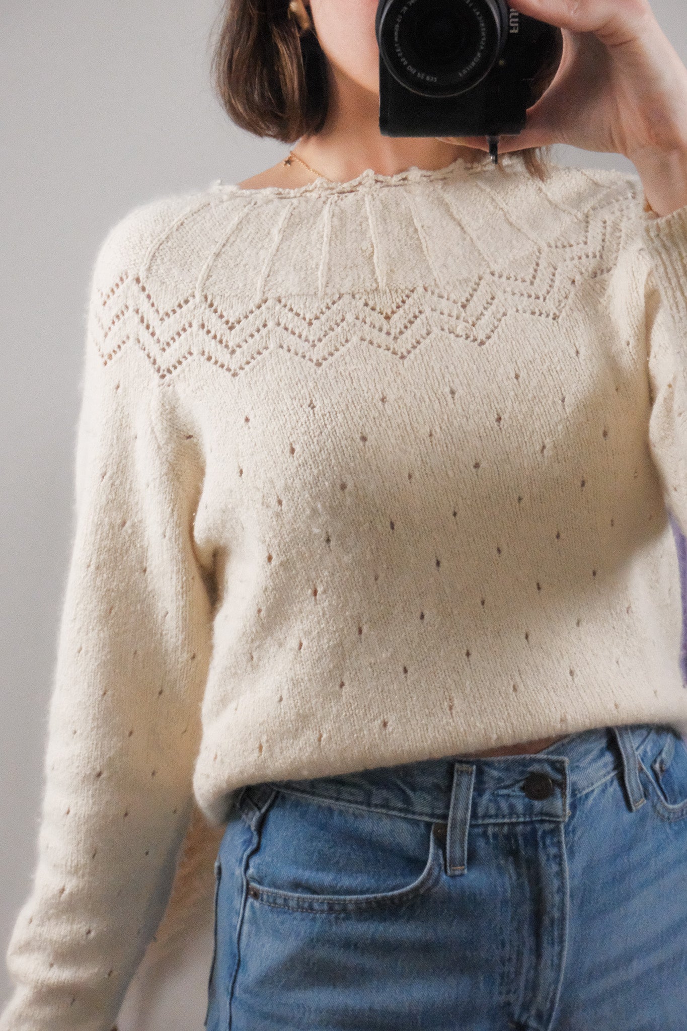 Vintage x Eaton x Silk/Angora/Wool Blend Knit (S/M)