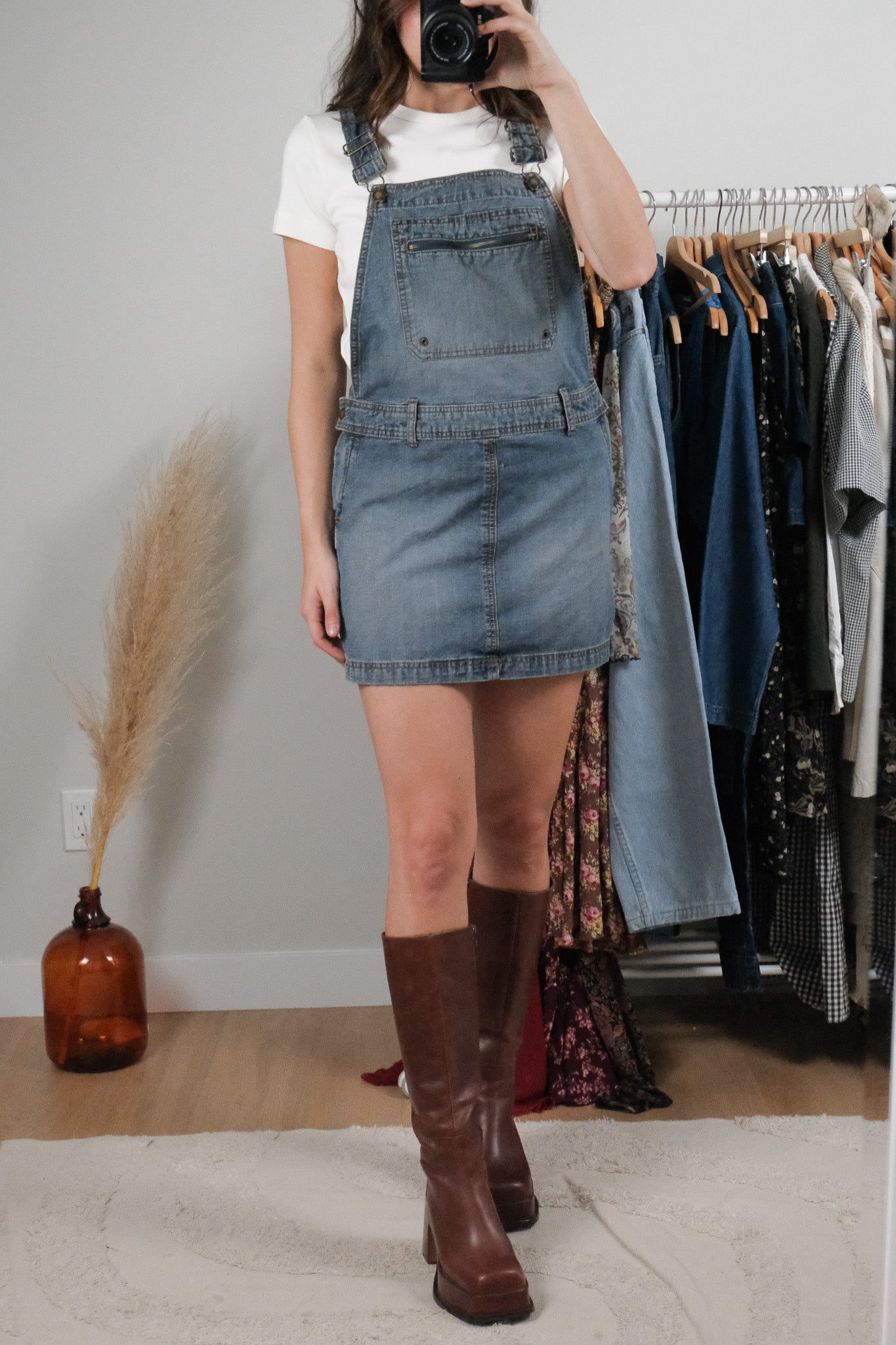 Vintage x Denim Overall Dress (XS/S)