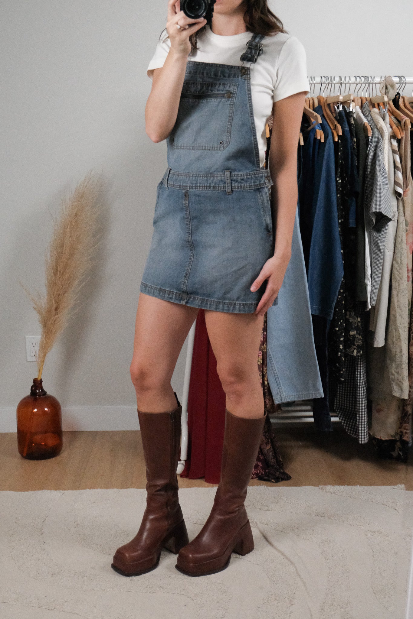 Vintage x Denim Overall Dress (XS/S)