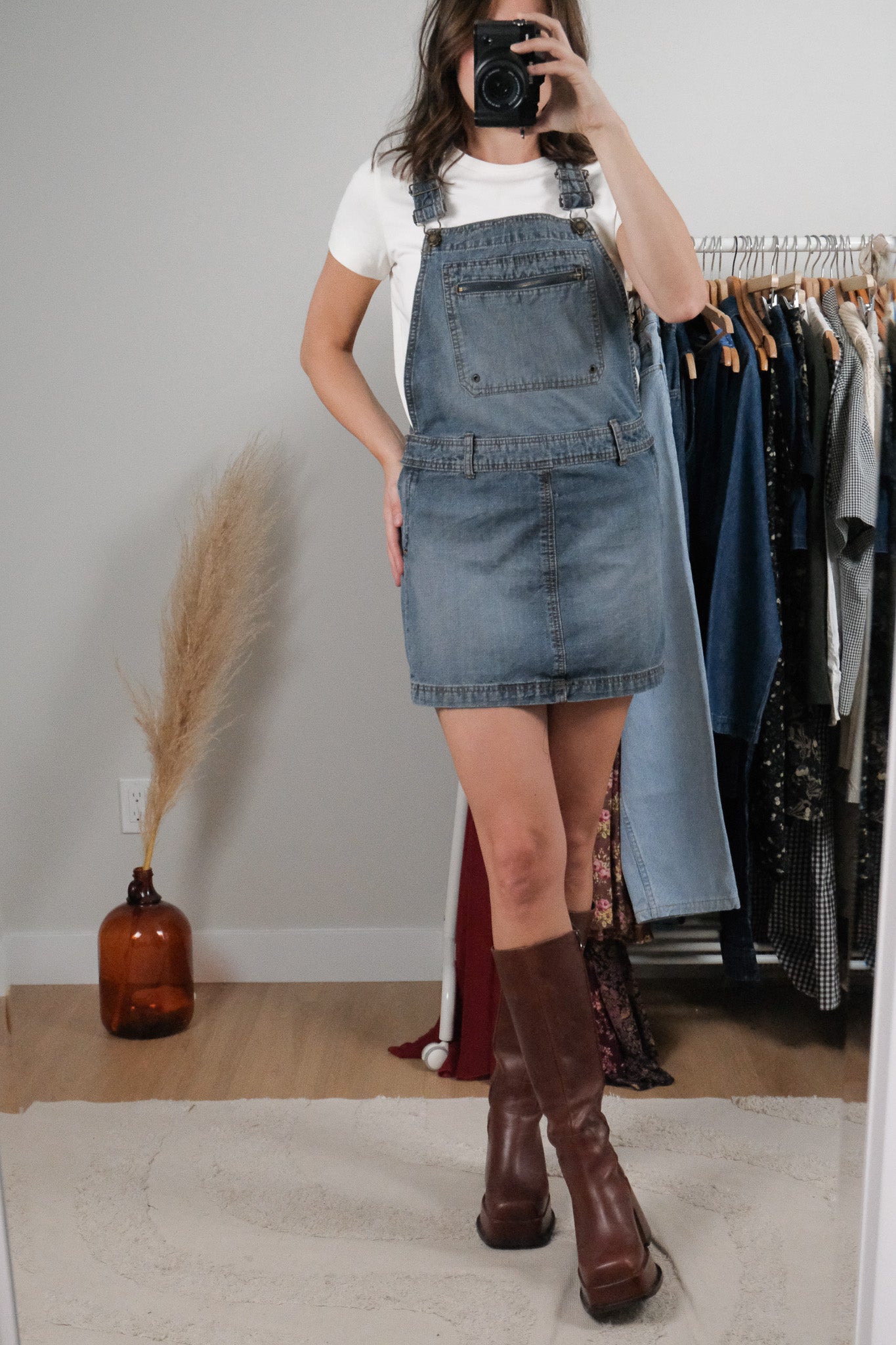 Vintage x Denim Overall Dress (XS/S)