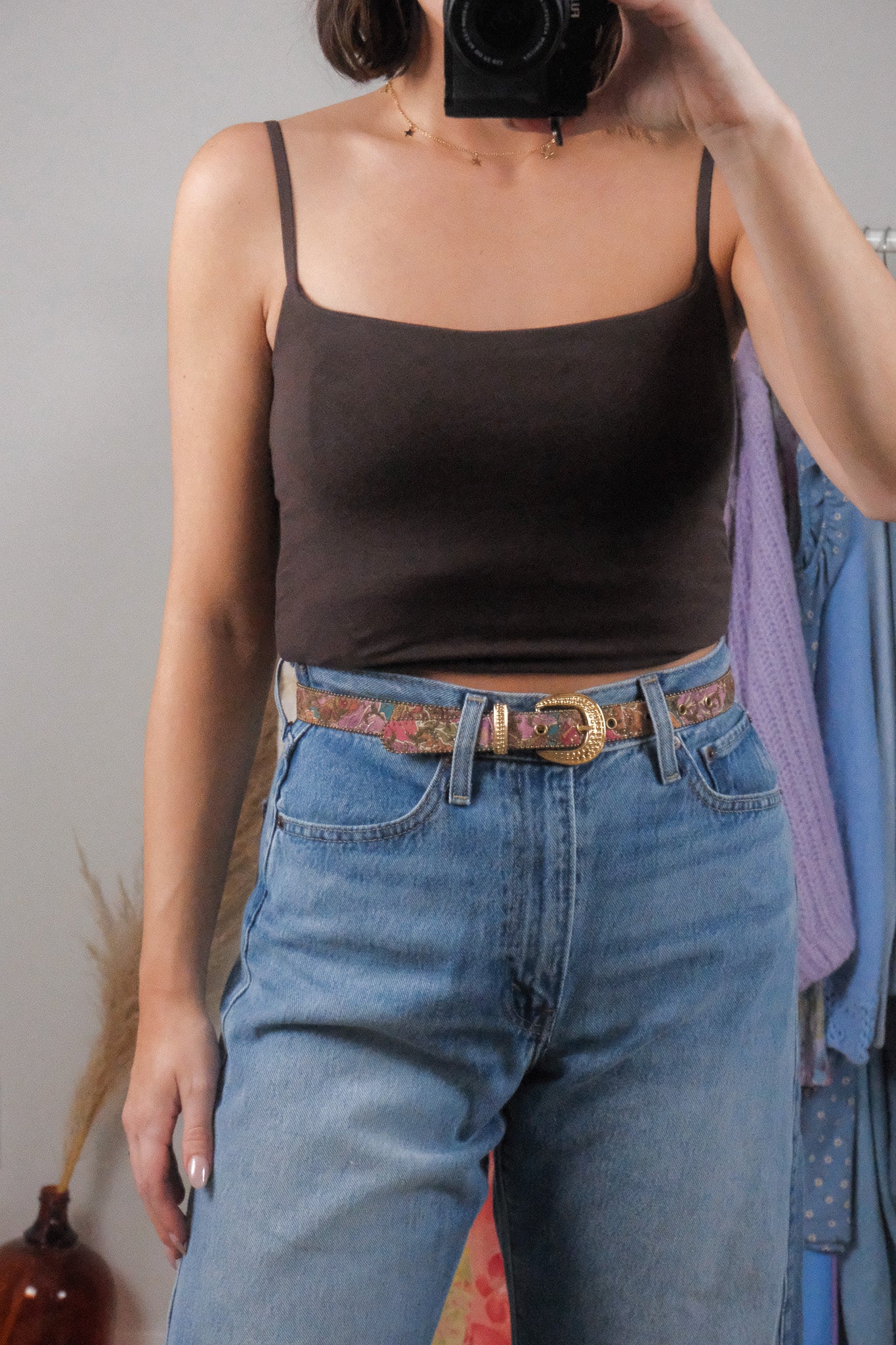 Made in USA x Vintage x Patterned/Glitter Belt (XS)