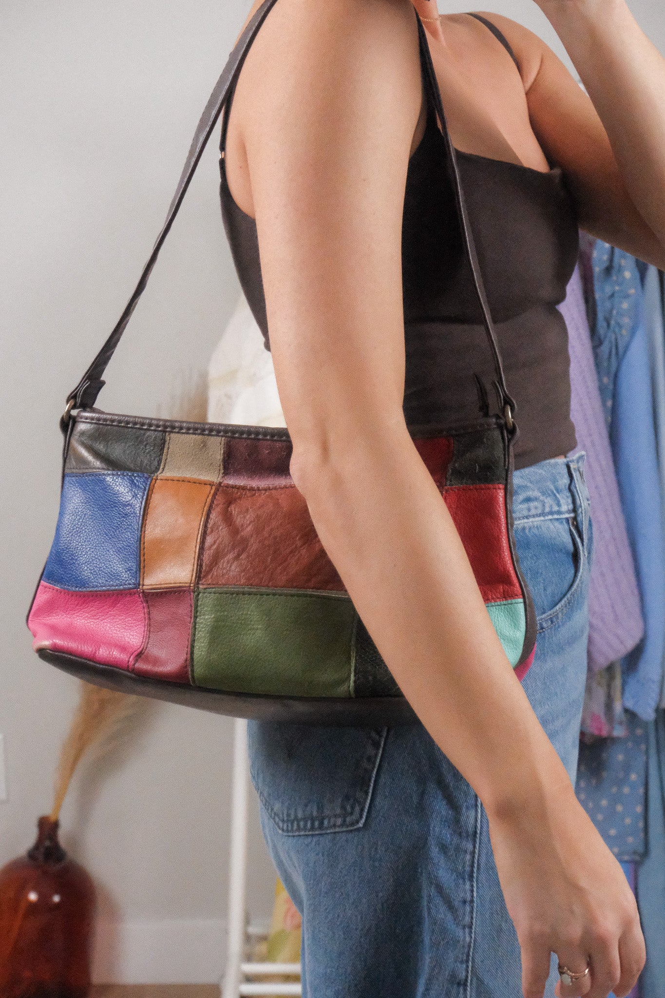 Vintage x Wilsons Leather x Leather Patchwork Purse