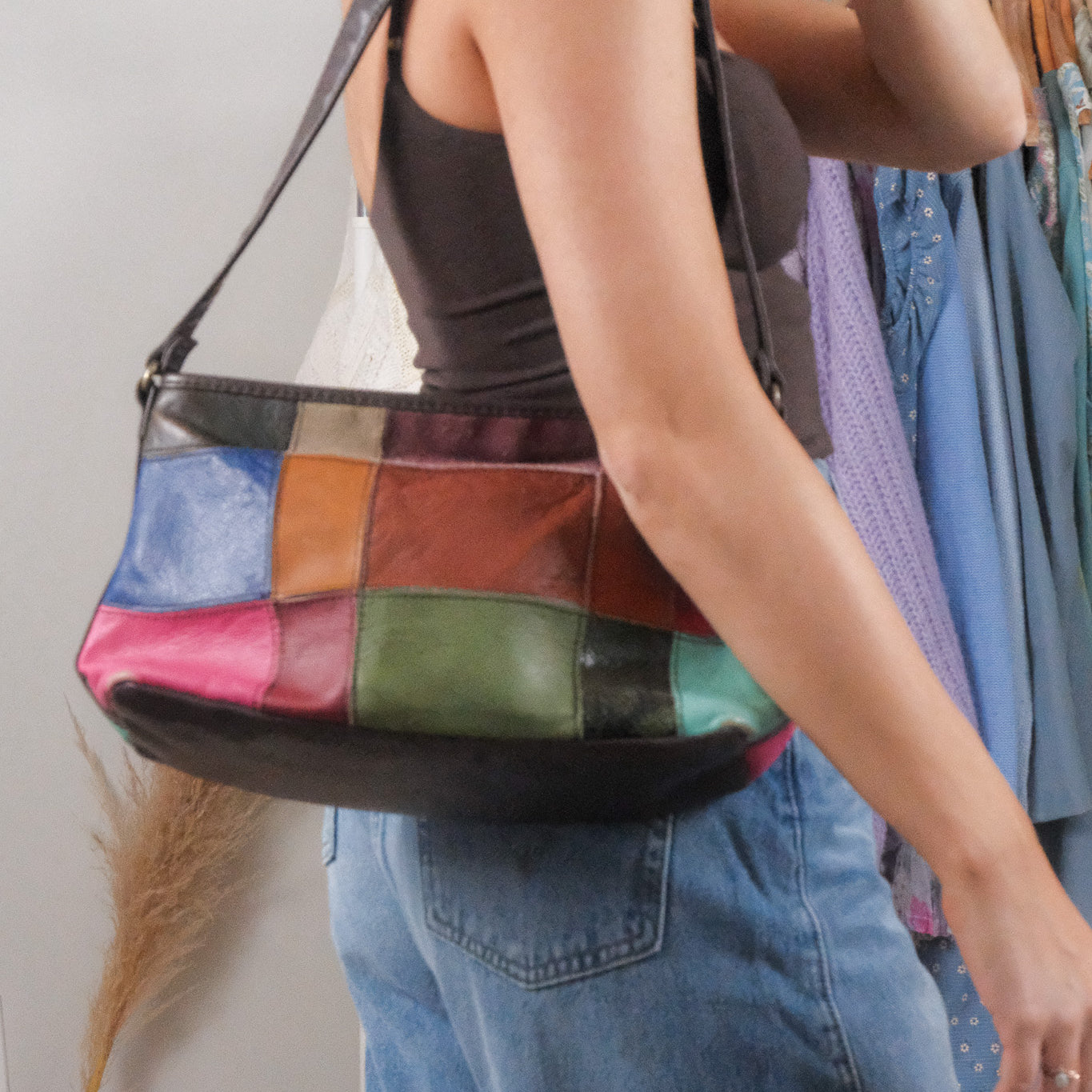 Vintage x Wilsons Leather x Leather Patchwork Purse