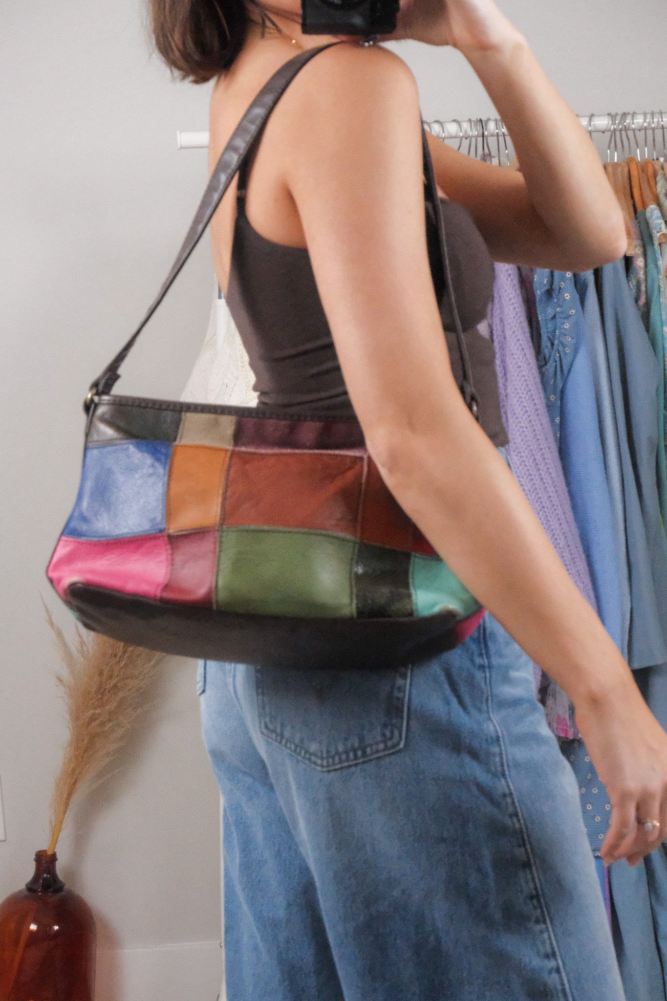 Vintage x Wilsons Leather x Leather Patchwork Purse