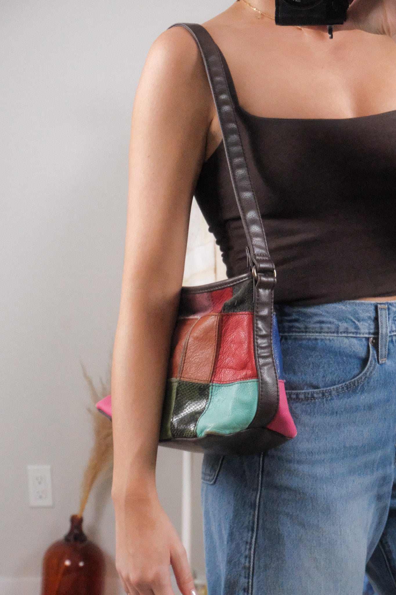 Vintage x Wilsons Leather x Leather Patchwork Purse